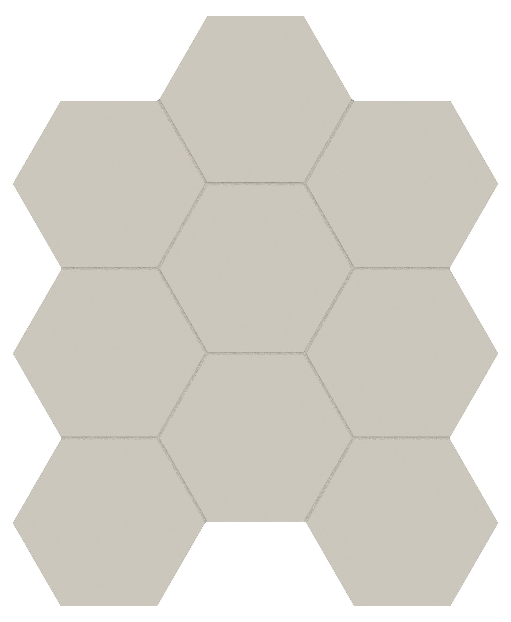 Monoforma Storm porcelain mosaic by Anatolia, top-down product view, 9 7/8"×11 3/8"×11/32" size. Turkish porcelain for floors and walls.