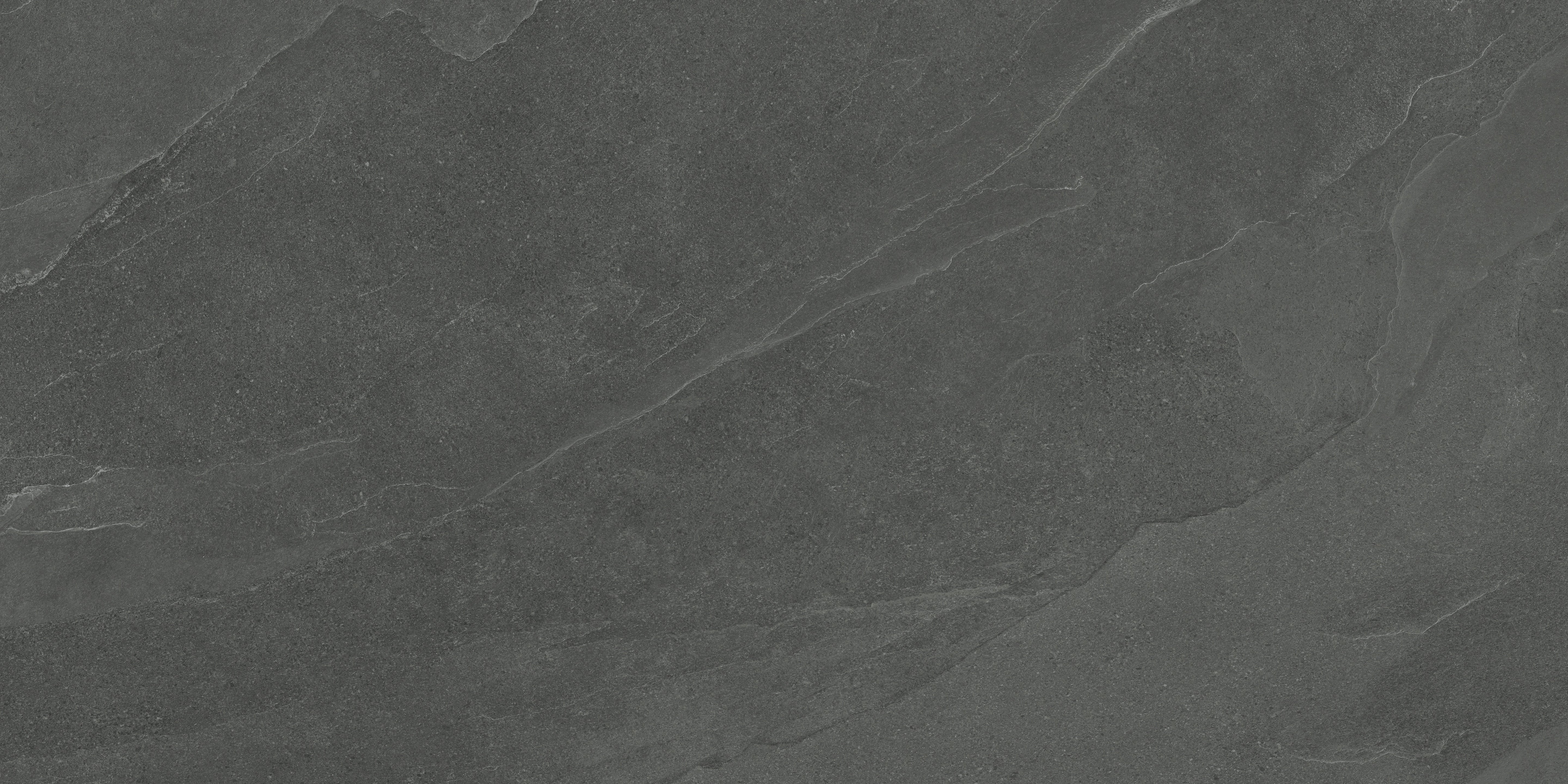 Nord Carbon porcelain field tile by Anatolia, top-down product view, 24"×48"×11/32" size. Turkish porcelain for floors and walls.