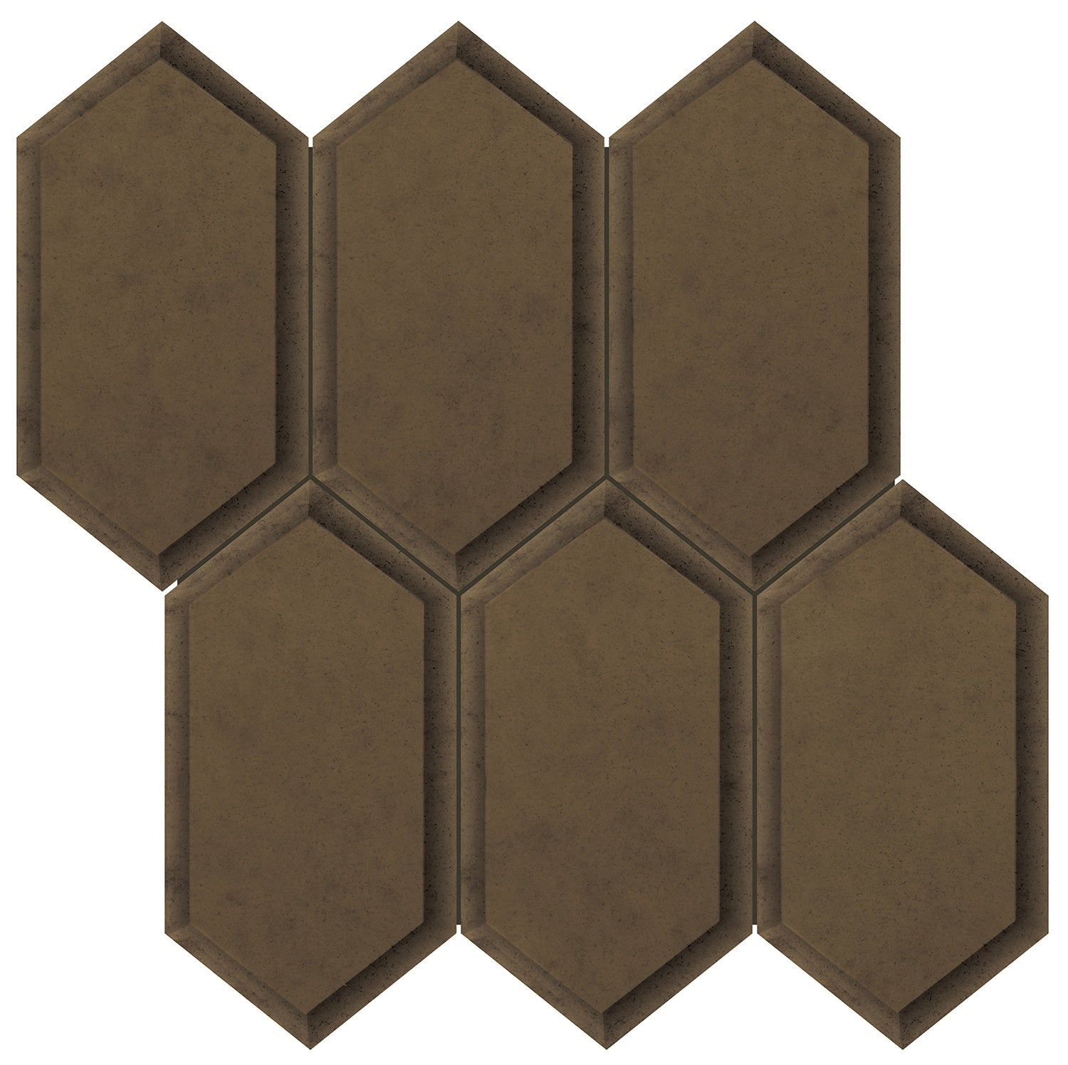 Obsidian Antique Bronze glass mosaic by Anatolia, top-down product view, 11 15/32"×11 13/16"×1/4" size. Chinese glass for floors and walls.