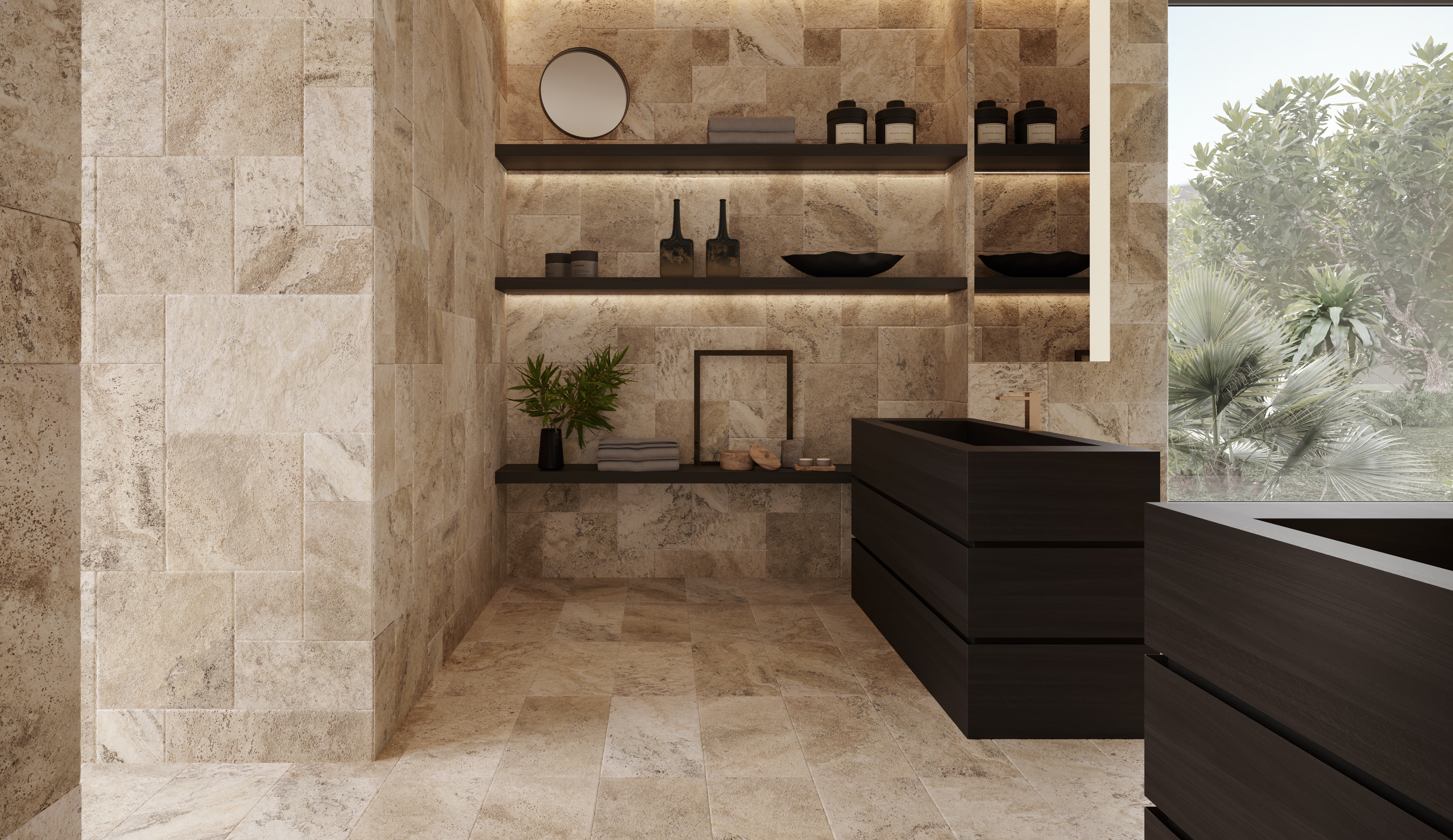 PICASSO: Travertine Field Tile (3"×6"×3/8" | Tumbled | Tumbled Rectified)