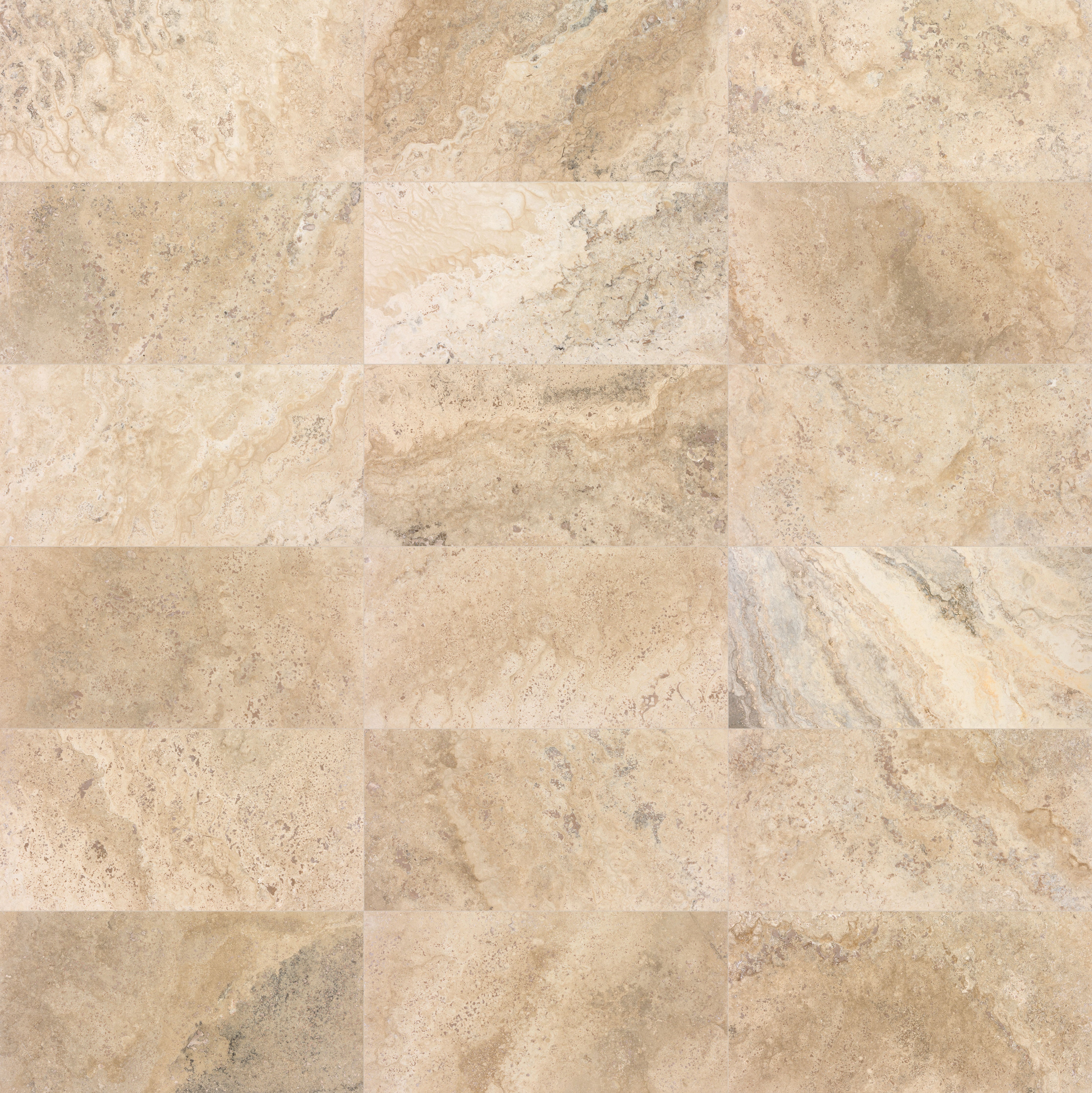 PICASSO: Travertine Field Tile (3"×6"×3/8" | Tumbled | Tumbled Rectified)