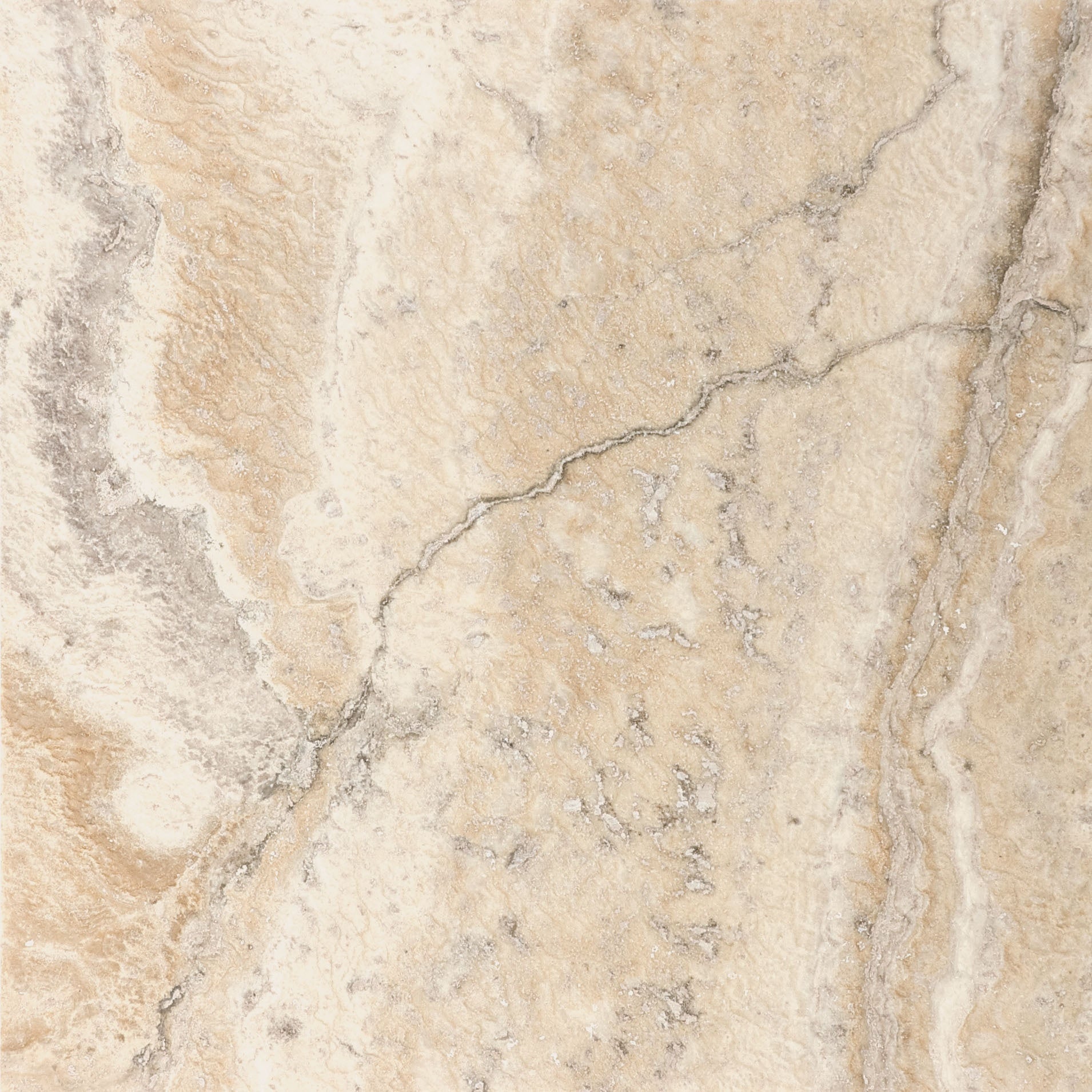 Picasso travertine field tile by Anatolia, top-down product view, 12"×3/8" size. Turkish travertine for floors and walls.