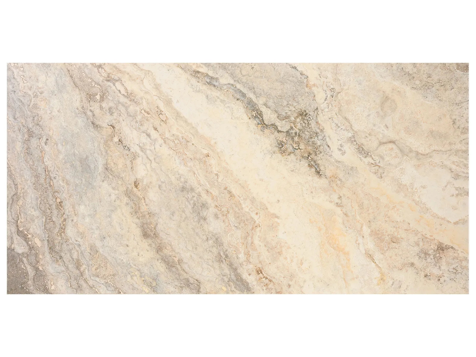 Picasso Travertine Field Tile 24¹⁄₁₆x12¹⁄₁₆x½ Filled Honed Surface Group Anatolia 2632