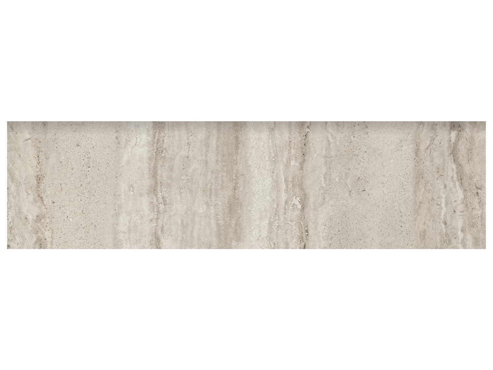 Precept Clay porcelain bullnose trim by Anatolia Tile, top-down product view.