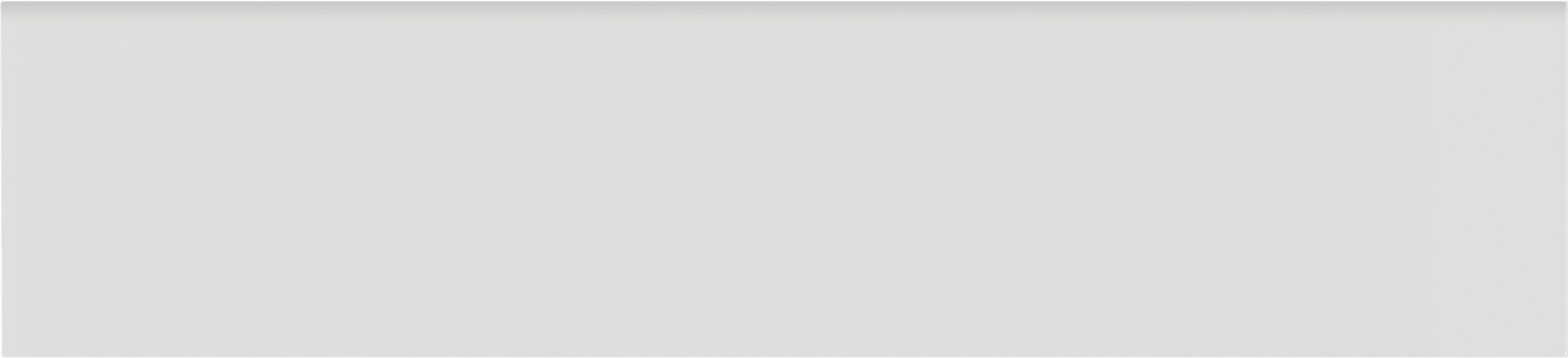 Purity Breeze ceramic trim by Anatolia, top-down product view, 2"×8"×5/16" size. Vietnamese ceramic for floors and walls.