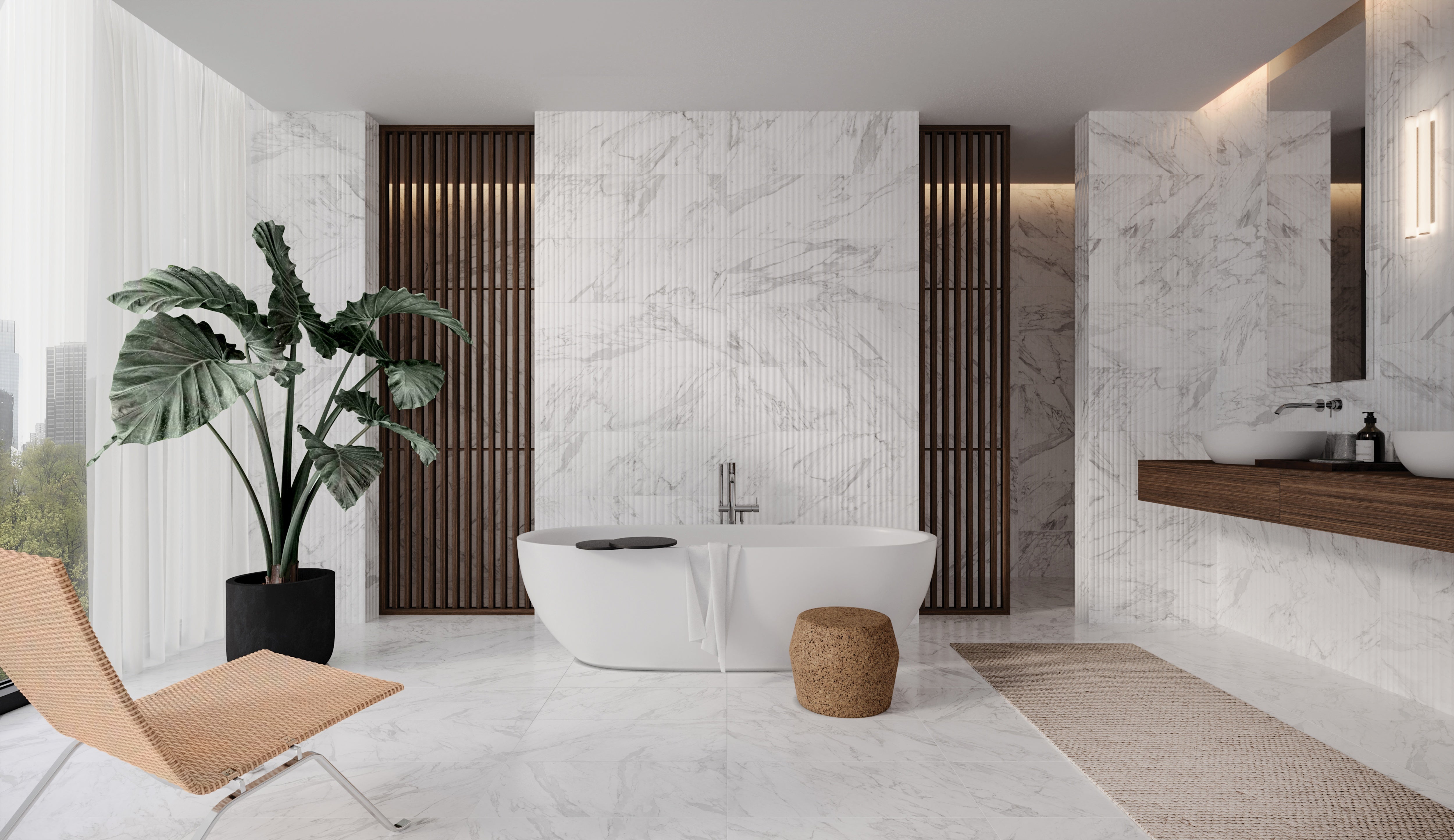Raffino Bianco Vita ceramic field tile by Anatolia, top-down product view, 3"×12"×11/32" size. Turkish ceramic for floors and walls.