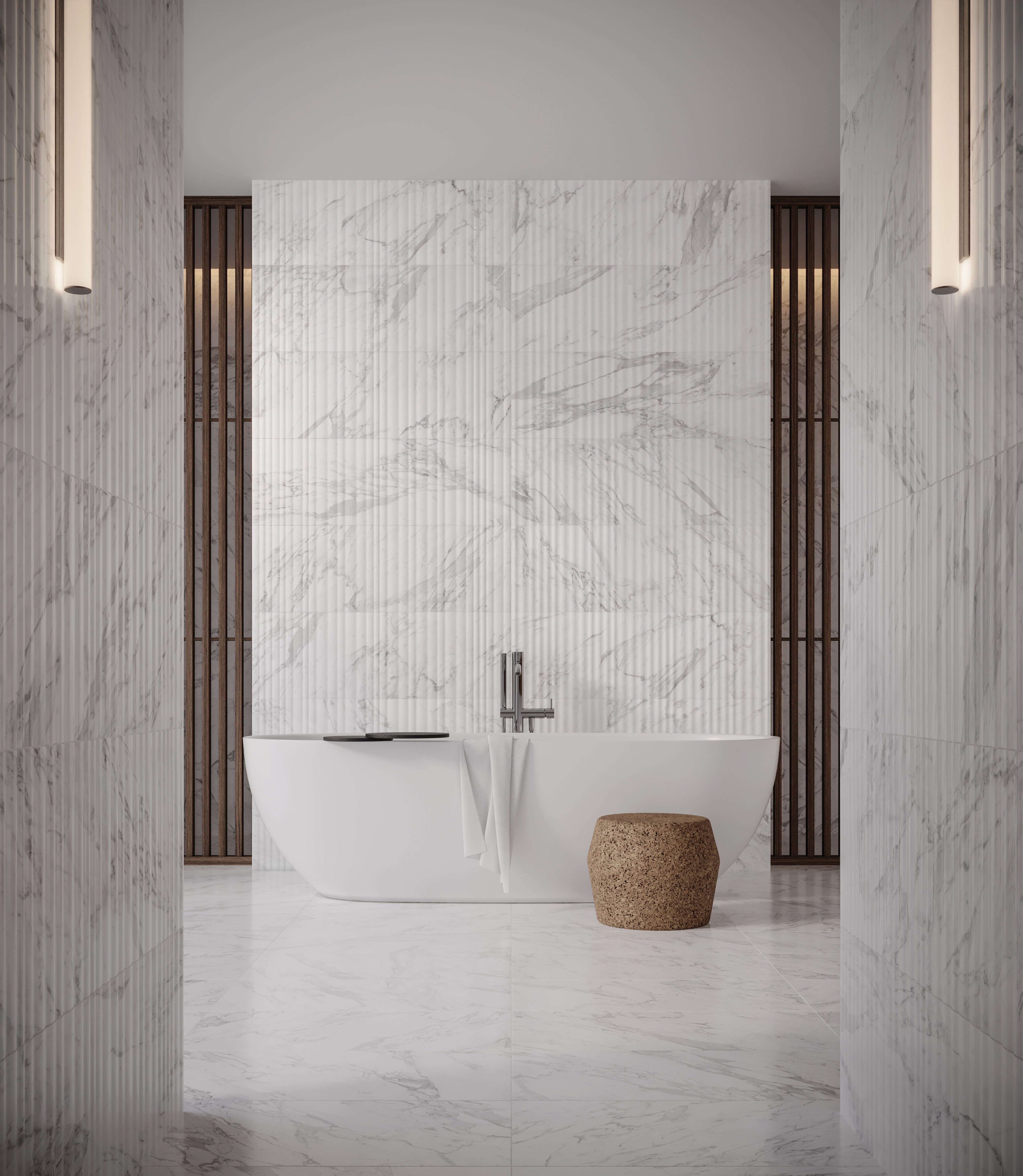 Raffino Bianco Vita ceramic field tile by Anatolia, top-down product view, 3"×12"×11/32" size. Turkish ceramic for floors and walls.