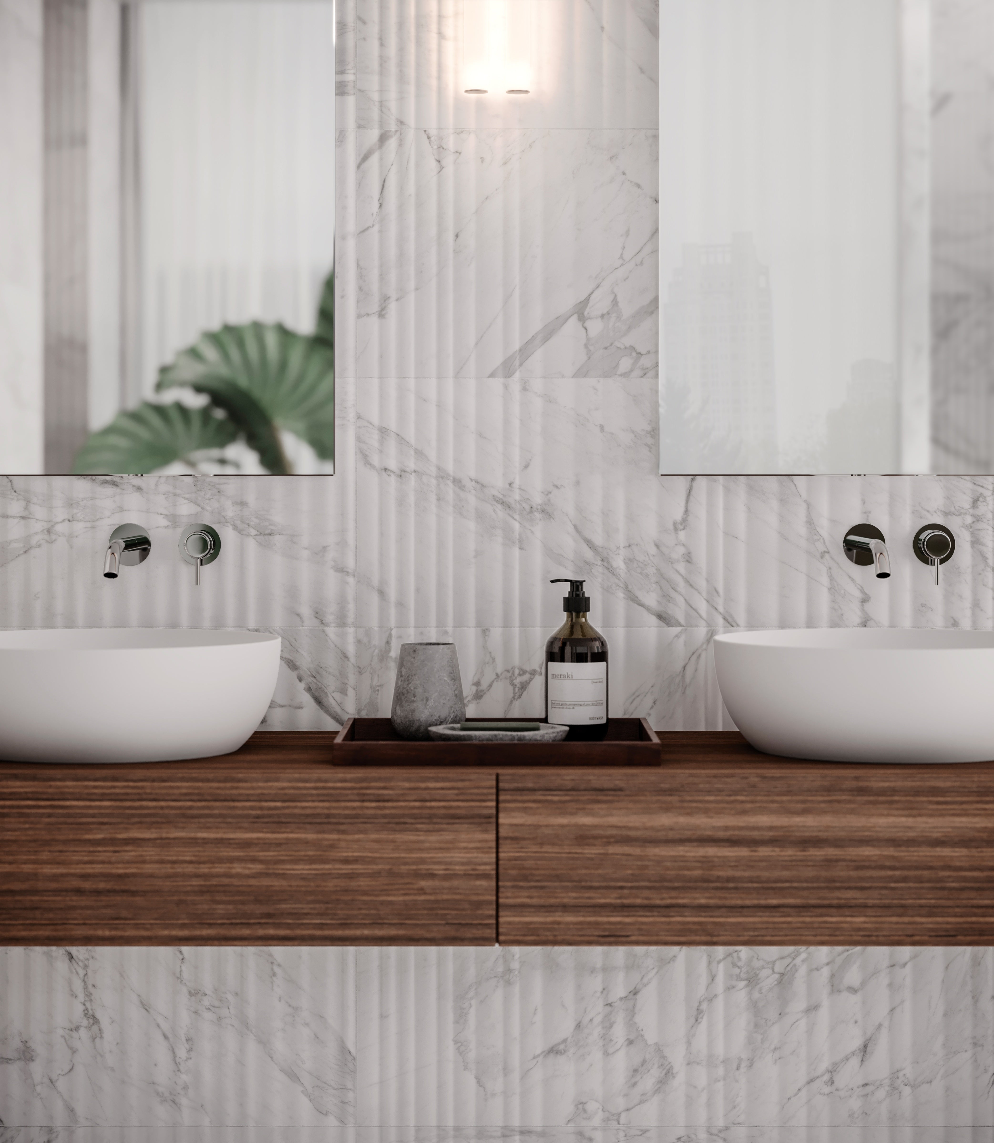 Raffino Bianco Vita ceramic field tile by Anatolia, top-down product view, 3"×12"×11/32" size. Turkish ceramic for floors and walls.