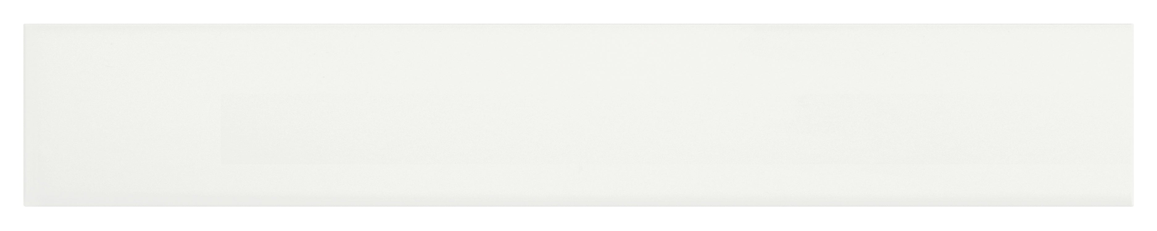Soho Canvas White ceramic field tile by Anatolia, top-down product view, 2"×12"×11/32" size. Turkish ceramic for floors and walls.
