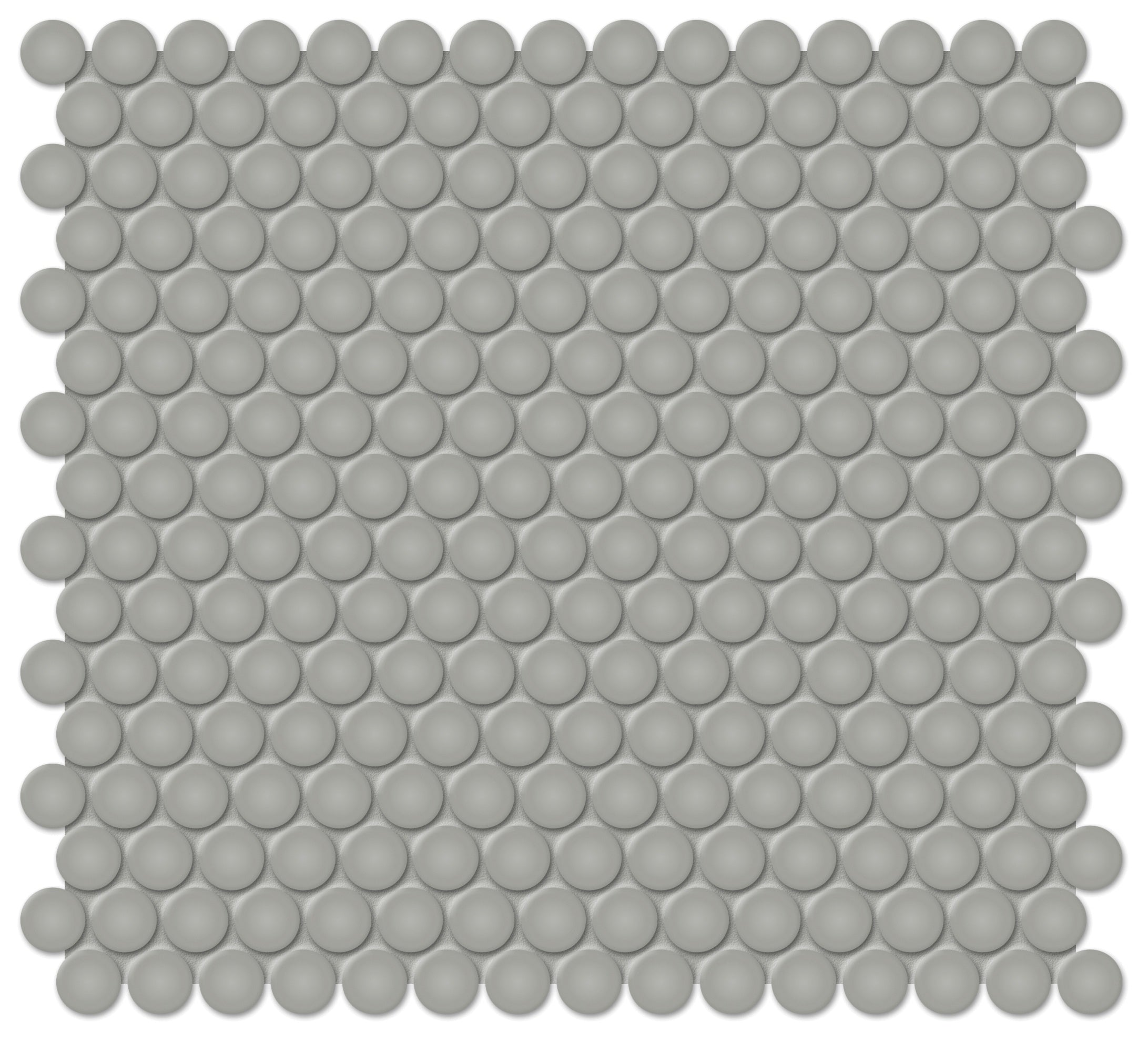 Soho Cement Chic porcelain mosaic by Anatolia, top-down product view, 11 3/8"×12 5/16"×1/4" size. Malaysian porcelain for floors and walls.