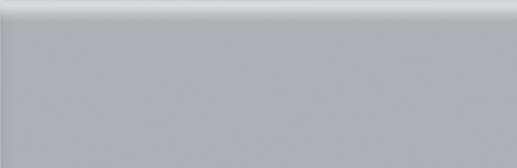 Soho Cloud Blue ceramic trim by Anatolia, top-down product view, 2"×6"×9/32" size. Turkish ceramic for floors and walls.