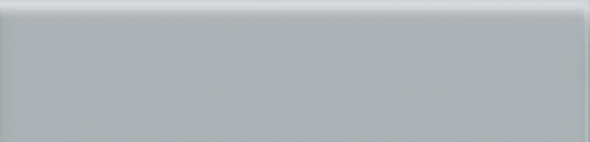 Soho Cloud Blue ceramic trim by Anatolia, top-down product view, 2"×8"×5/16" size. Turkish ceramic for floors and walls.