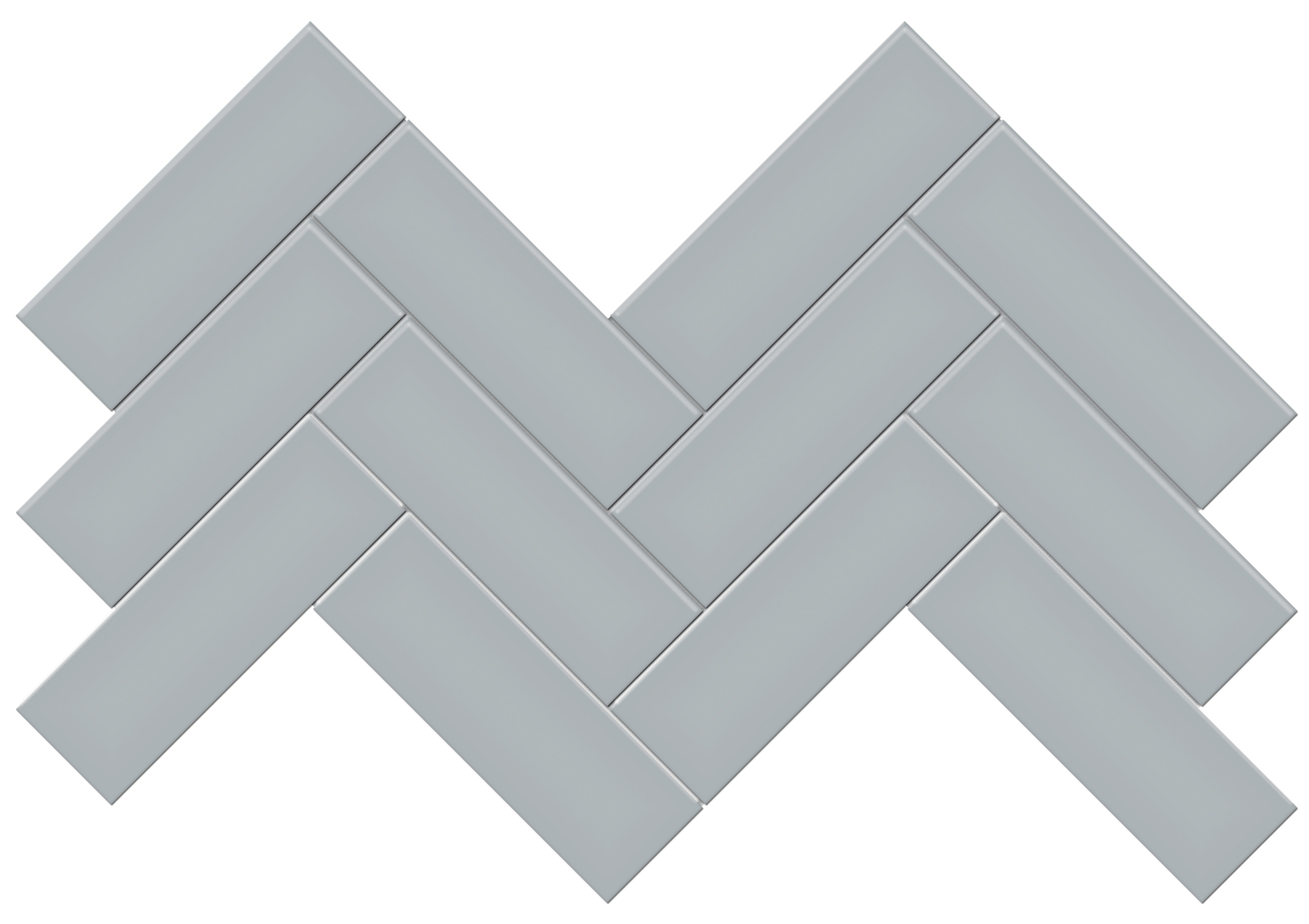 Soho Cloud Blue porcelain mosaic by Anatolia, top-down product view, 8 7/32"×16 5/8"×1/4" size. Malaysian porcelain for floors and walls.
