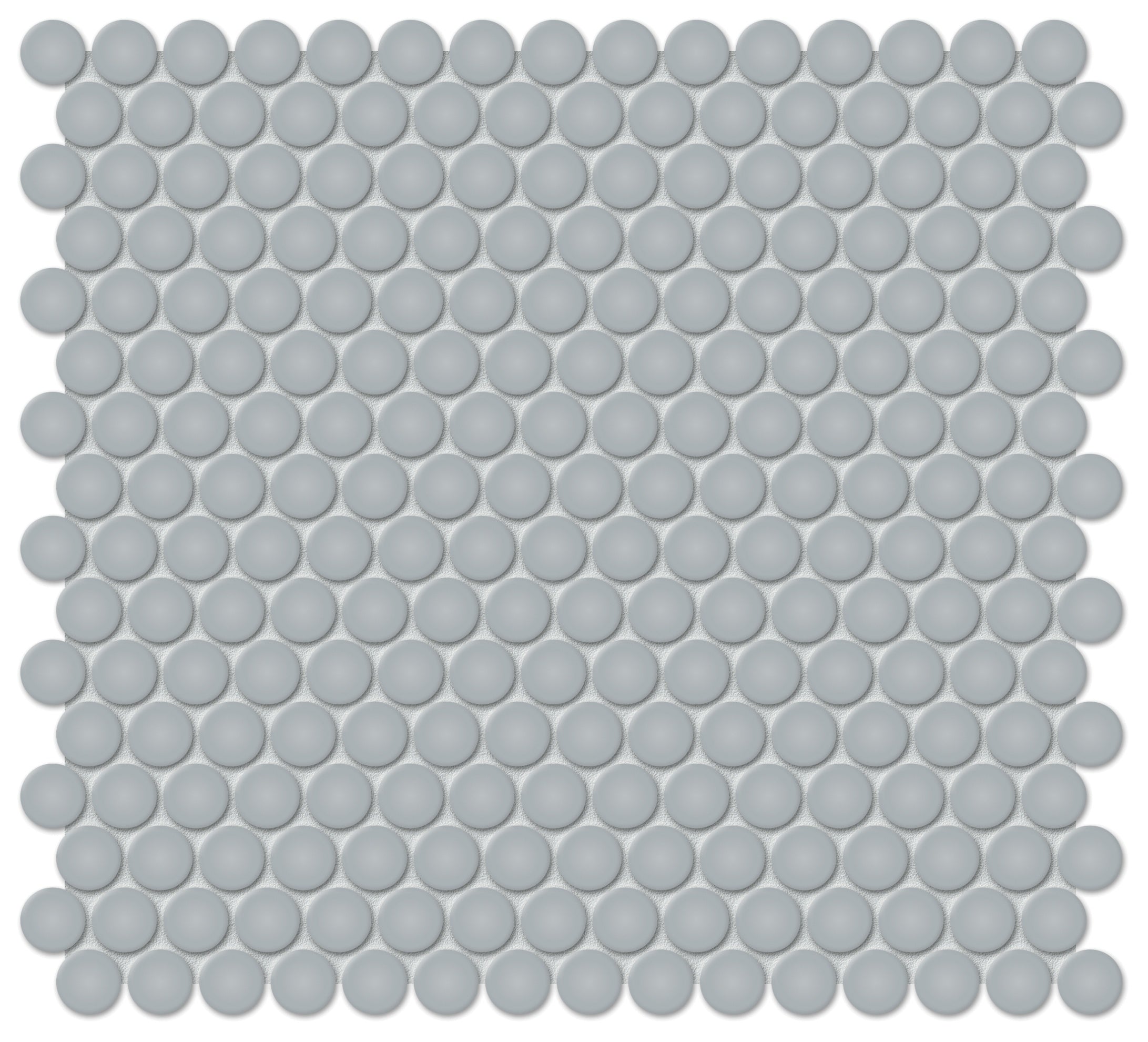 Soho Cloud Blue porcelain mosaic by Anatolia, top-down product view, 11 3/8"×12 5/16"×1/4" size. Malaysian porcelain for floors and walls.