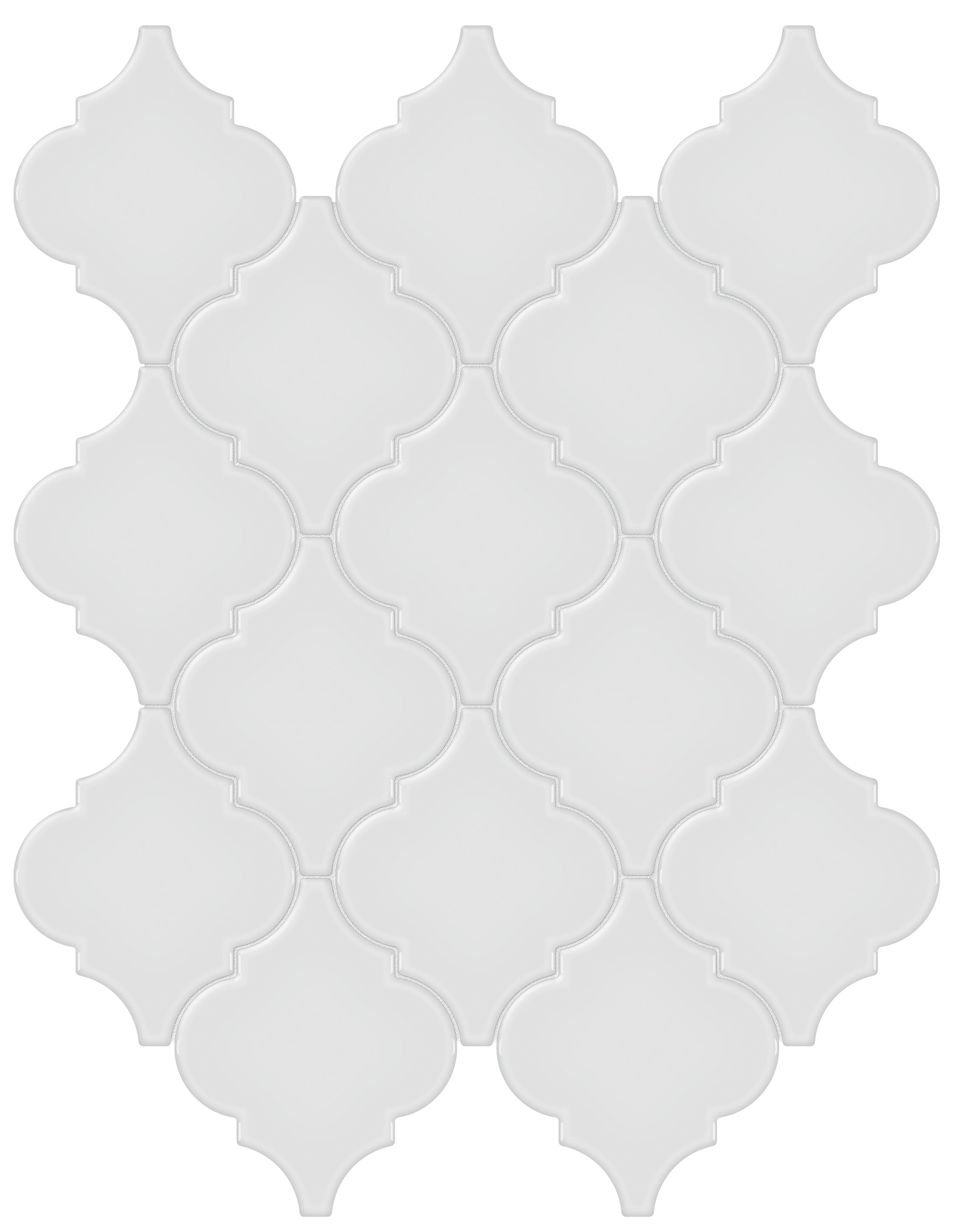 Soho Gallery Grey porcelain mosaic by Anatolia, top-down product view, 10 7/16"×13 5/16"×9/32" size. Malaysian porcelain for floors and walls.