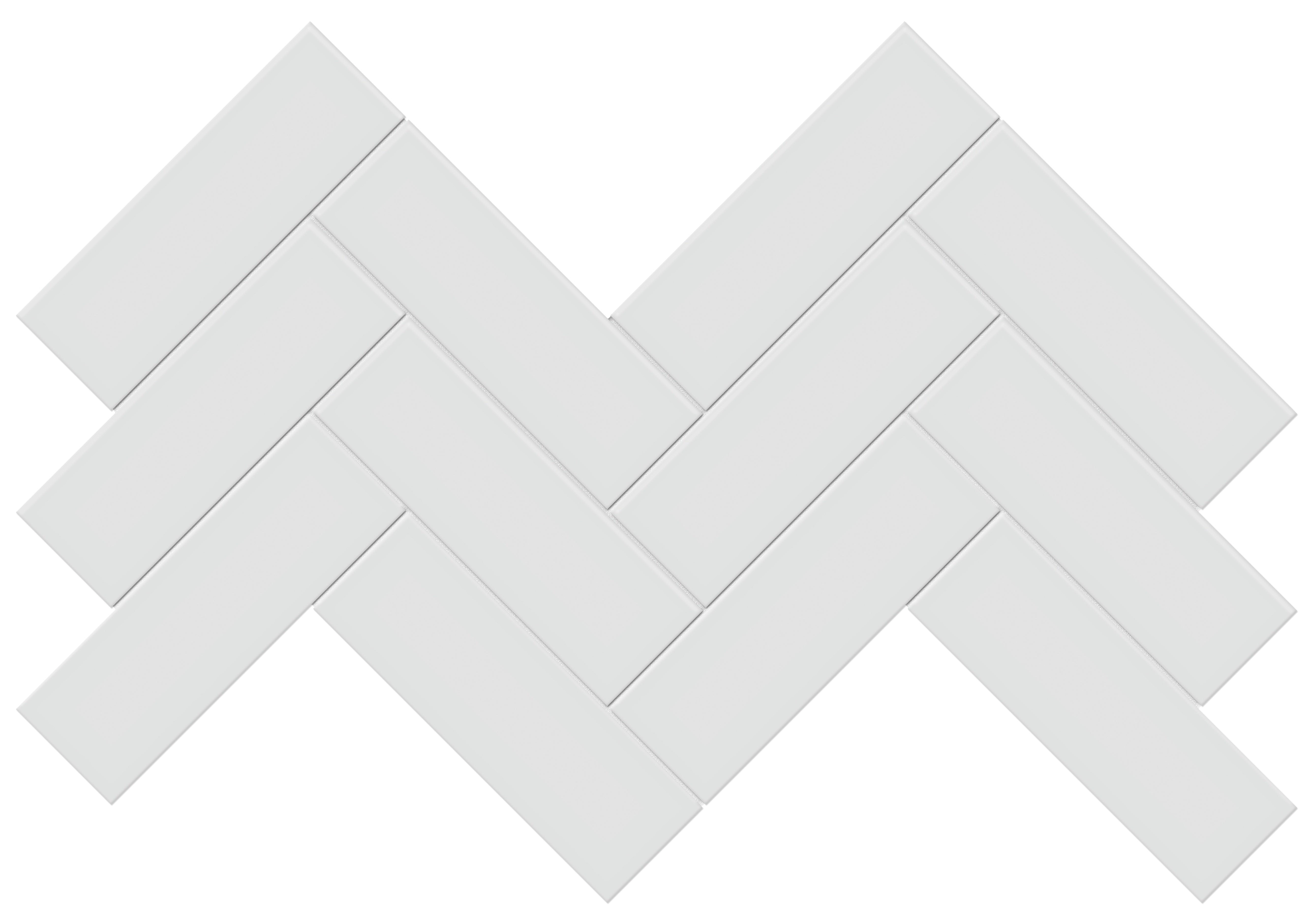 Soho Gallery Grey porcelain mosaic by Anatolia, top-down product view, 8 7/32"×16 5/8"×1/4" size. Malaysian porcelain for floors and walls.