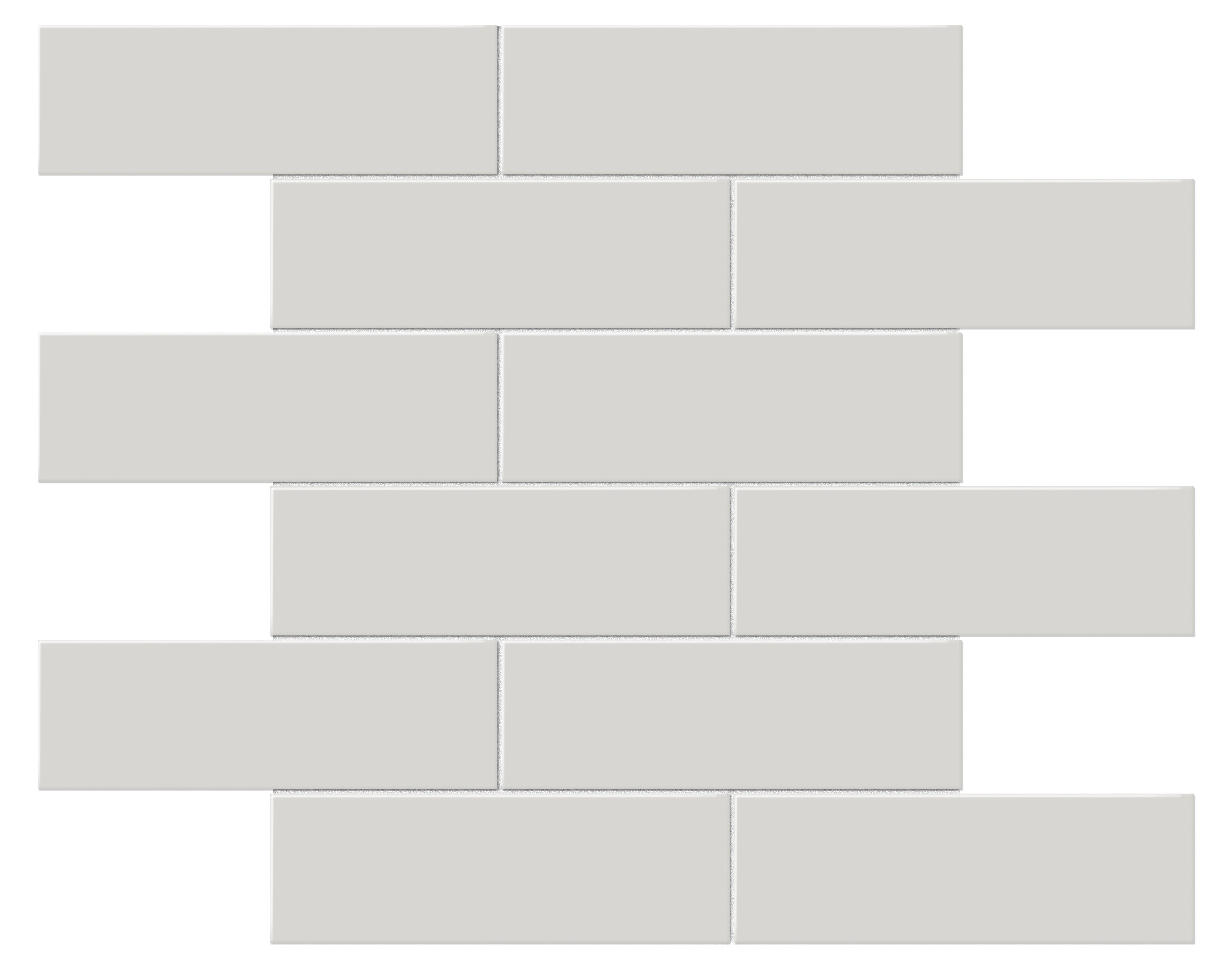 Soho Halo Grey porcelain mosaic by Anatolia, top-down product view, 11 21/32"×11 23/32"×1/4" size. Malaysian porcelain for floors and walls.