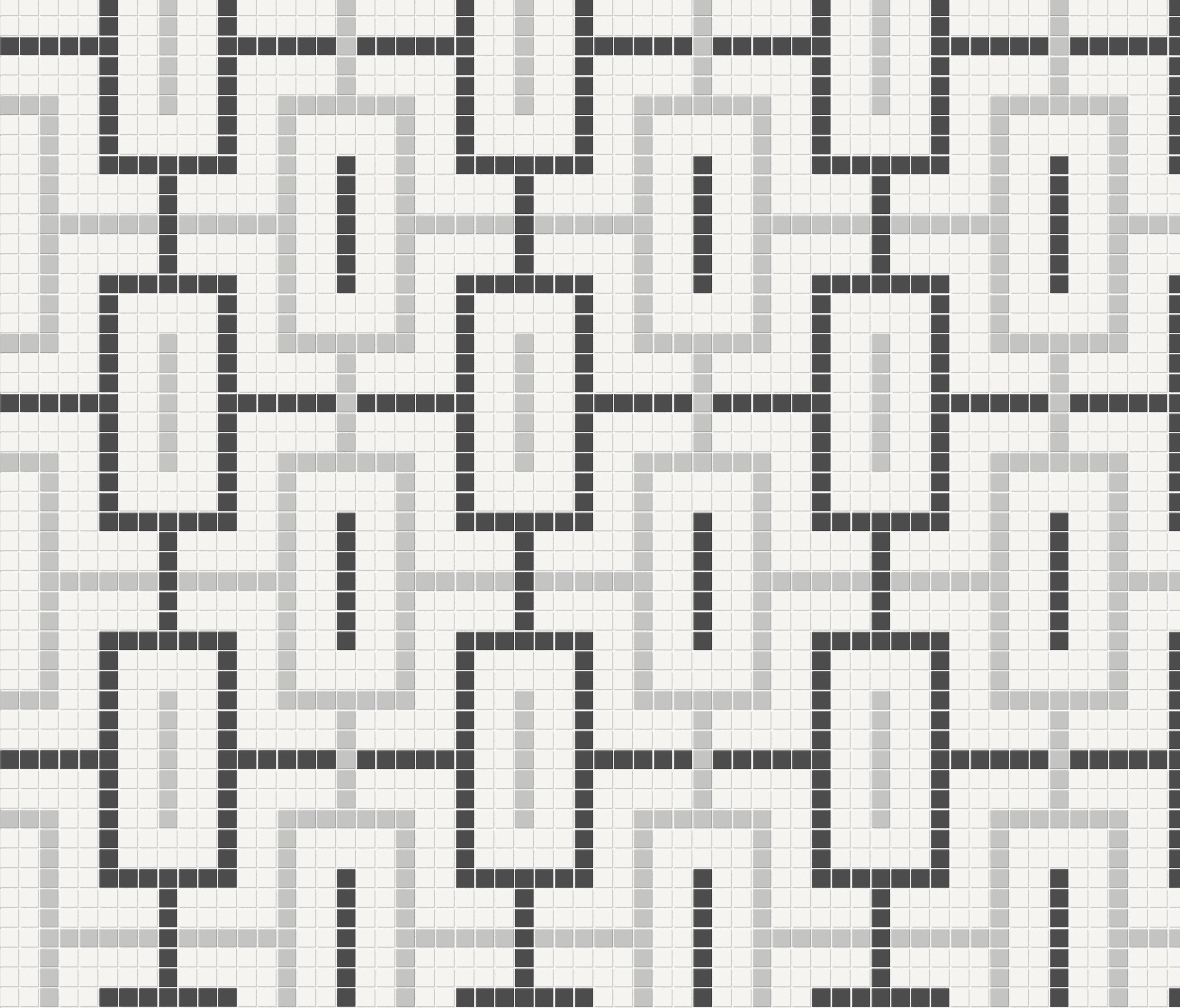 Soho Morning Blend porcelain mosaic by Anatolia, top-down product view, 11 13/32"×11 13/32"×1/4" size. Malaysian porcelain for floors and walls.