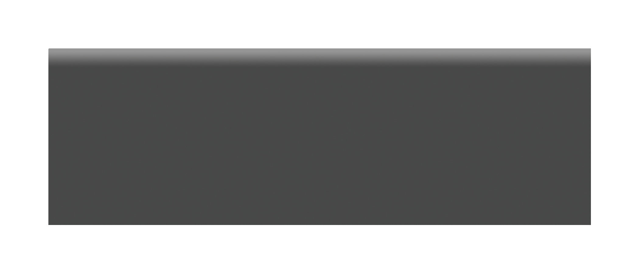 SOHO: Retro Black Bullnose Ceramic Trim (2"×6"×9/32" | Glossy | Pressed)