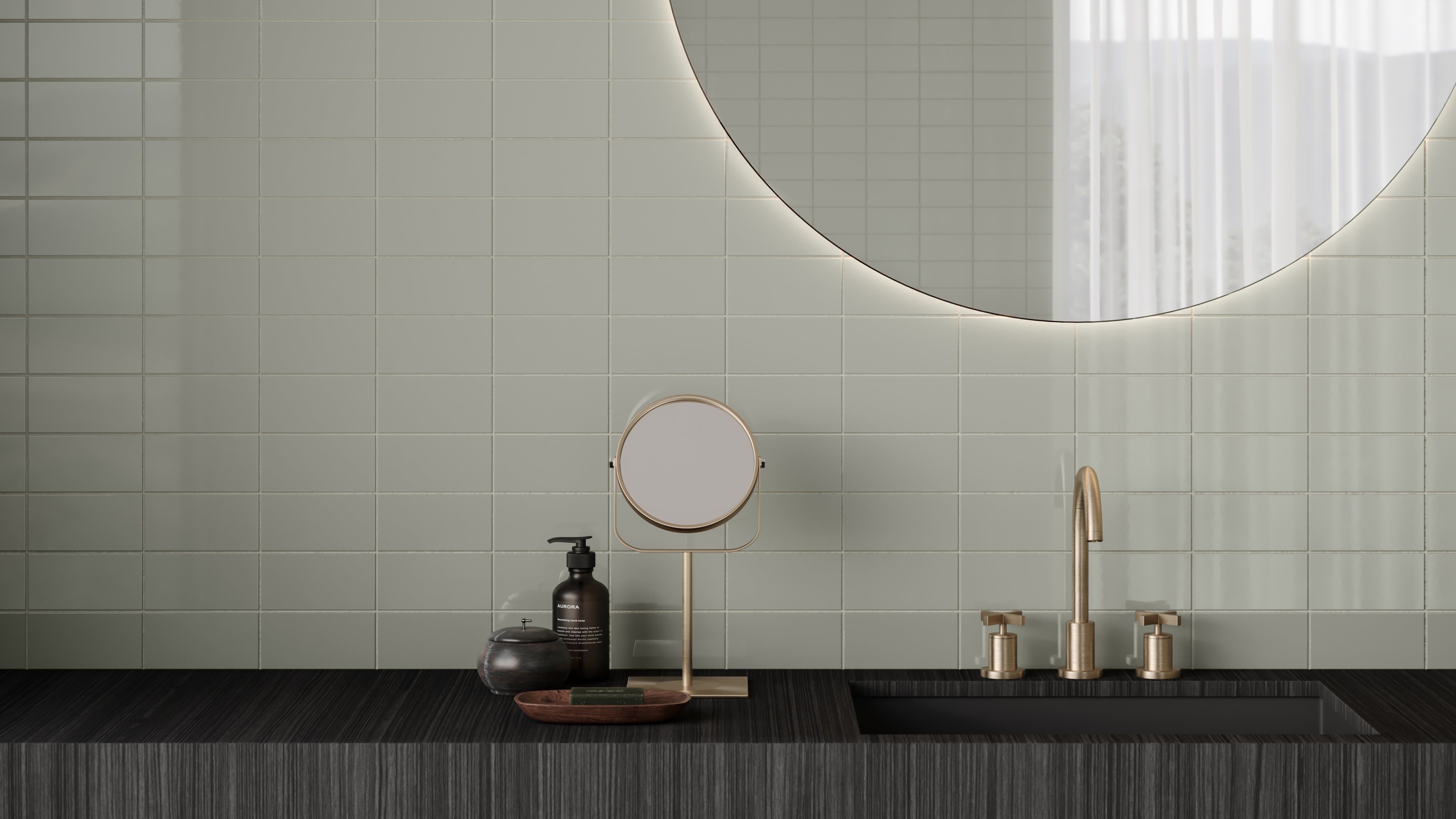 SOHO: Soft Sage Ceramic Field Tile (3"×6"×9/32" | Glossy | Pressed)