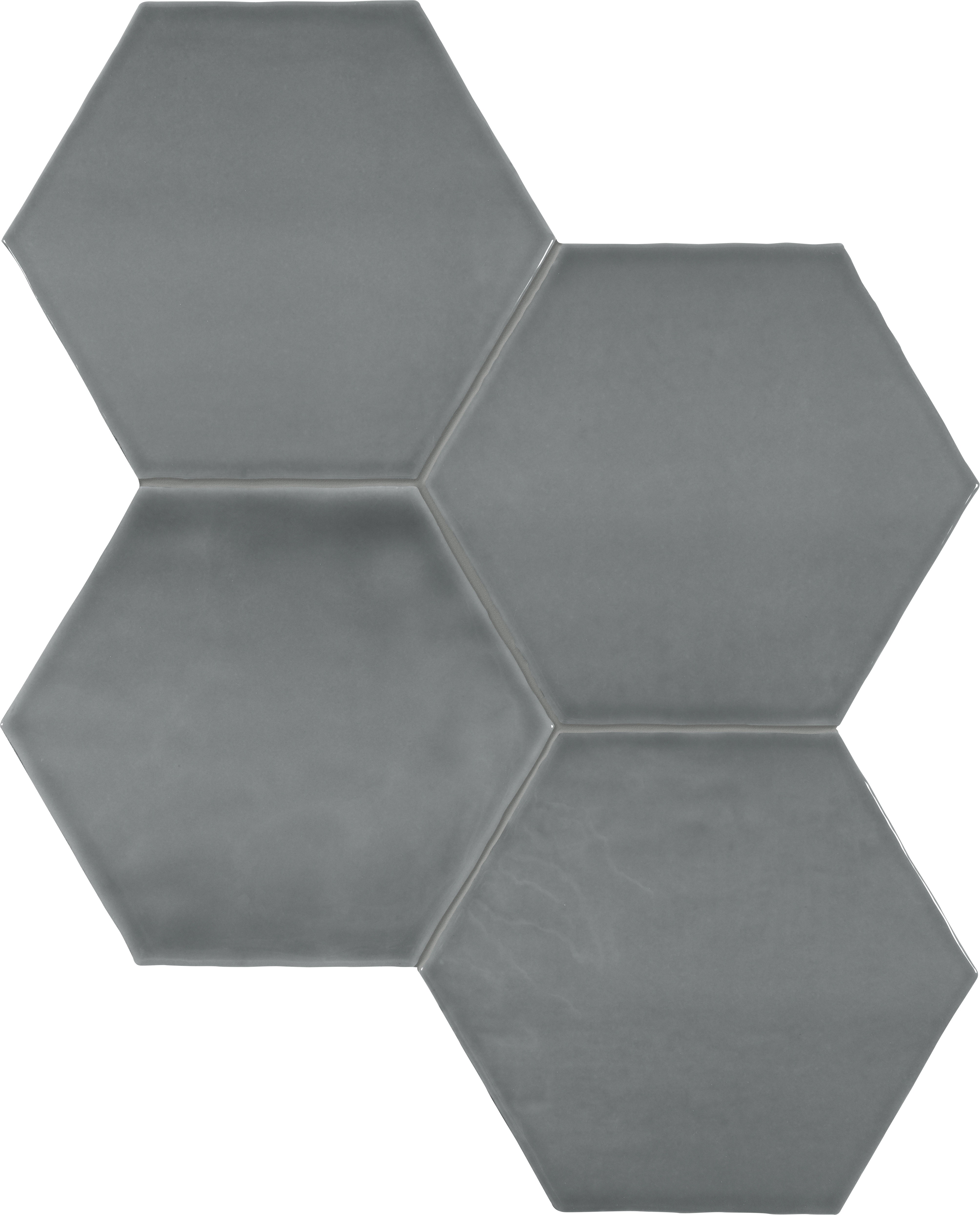 Teramoda Charcoal ceramic field tile by Anatolia, top-down product view, 6"×6 13/16"×11/32" size. Vietnamese ceramic for floors and walls.