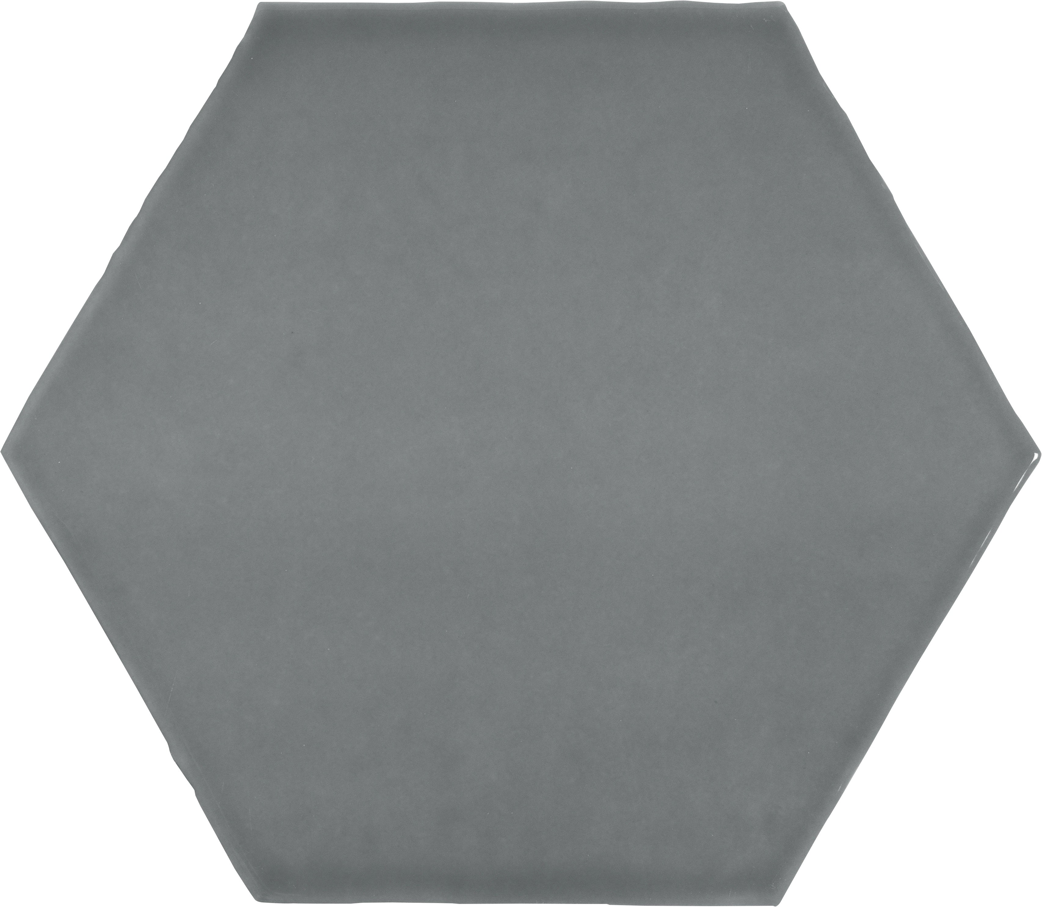 Teramoda Charcoal ceramic field tile by Anatolia, top-down product view, 6"×6 13/16"×11/32" size. Vietnamese ceramic for floors and walls.