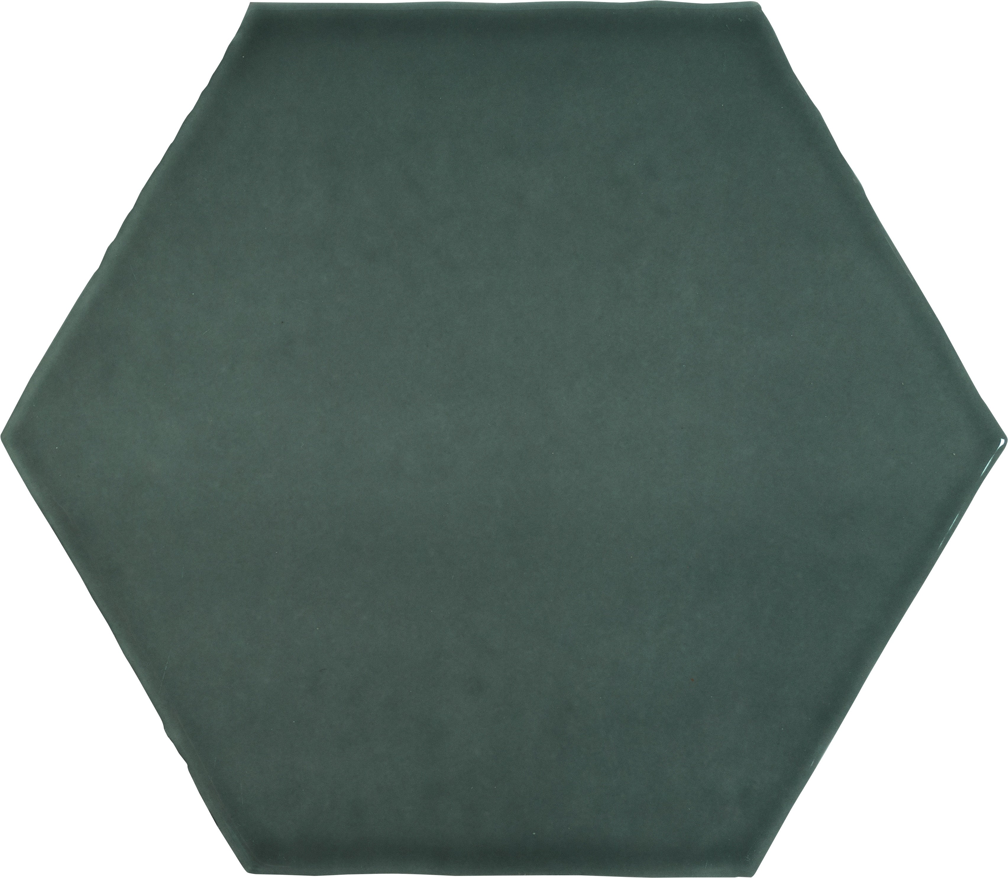 TERAMODA: Emerald Hexagon Hexagon Ceramic Field Tile (6"×6 13/16"×11/32" | Glossy | Pressed)