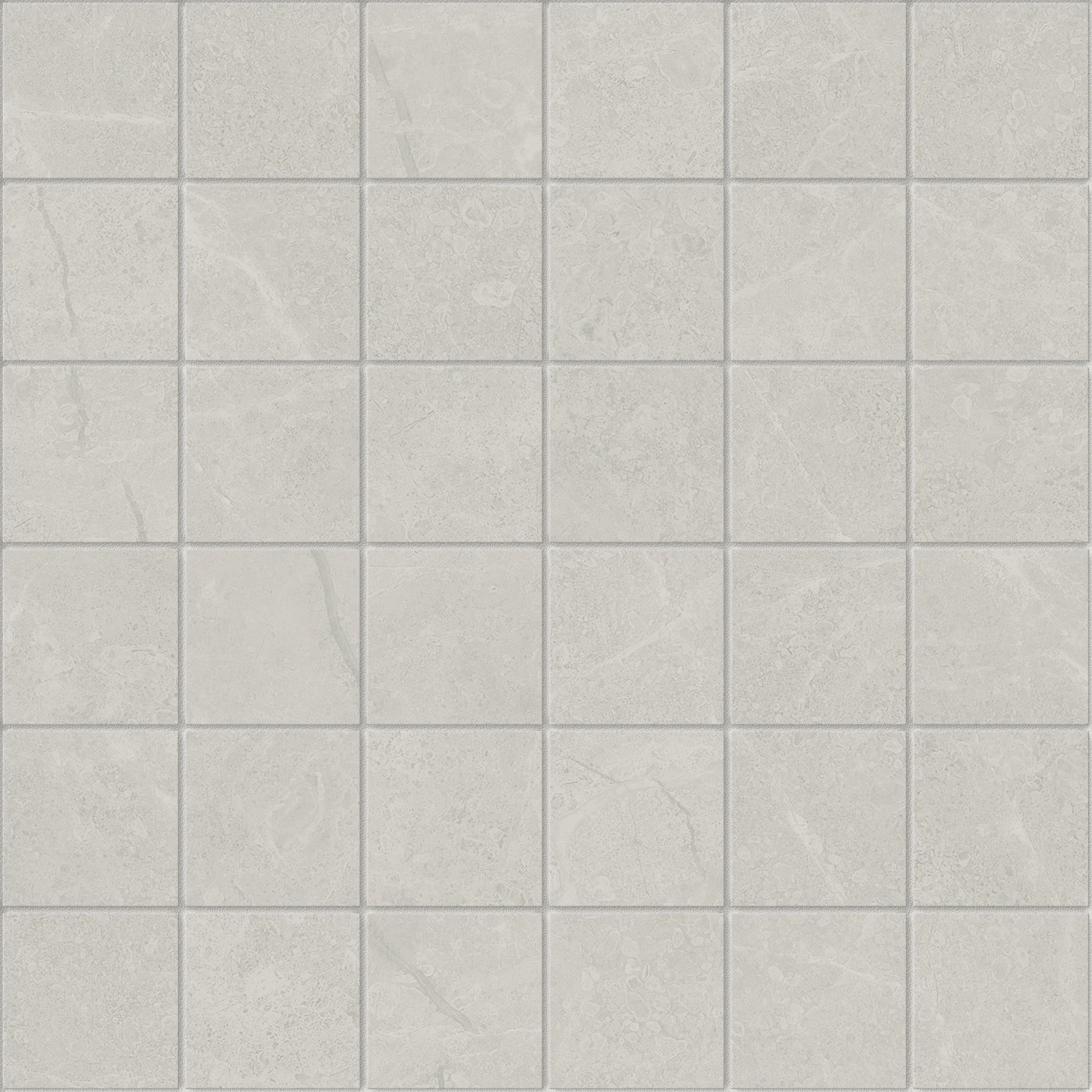 Torino Grigio porcelain mosaic by Anatolia, top-down product view, 11 25/32"×11 25/32"×11/32" size. Turkish porcelain for floors and walls.