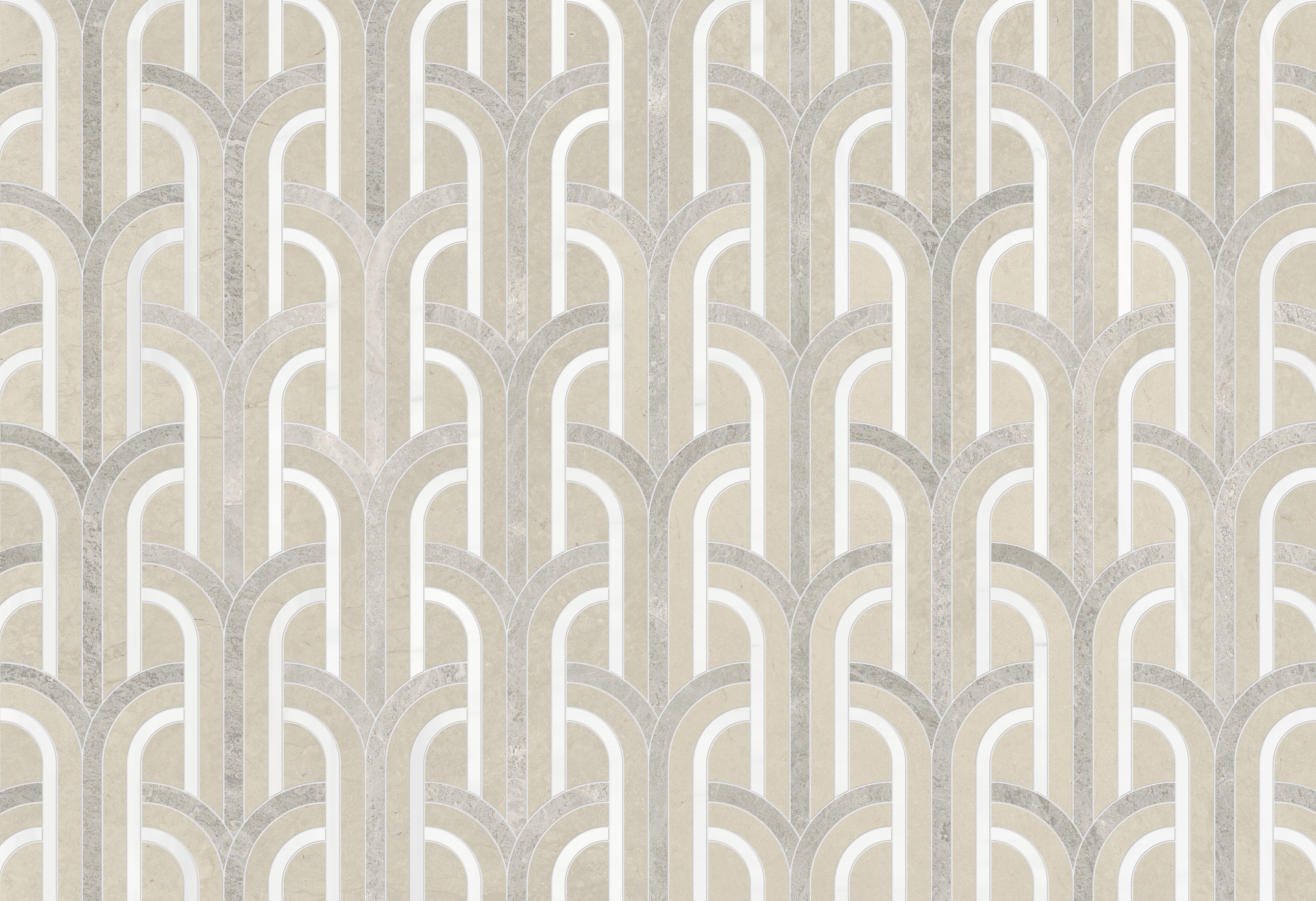 Utopio Clay mixed mosaic by Anatolia, top-down product view, 10 19/32"×11 15/16"×3/8" size. Turkish mixed for floors and walls.