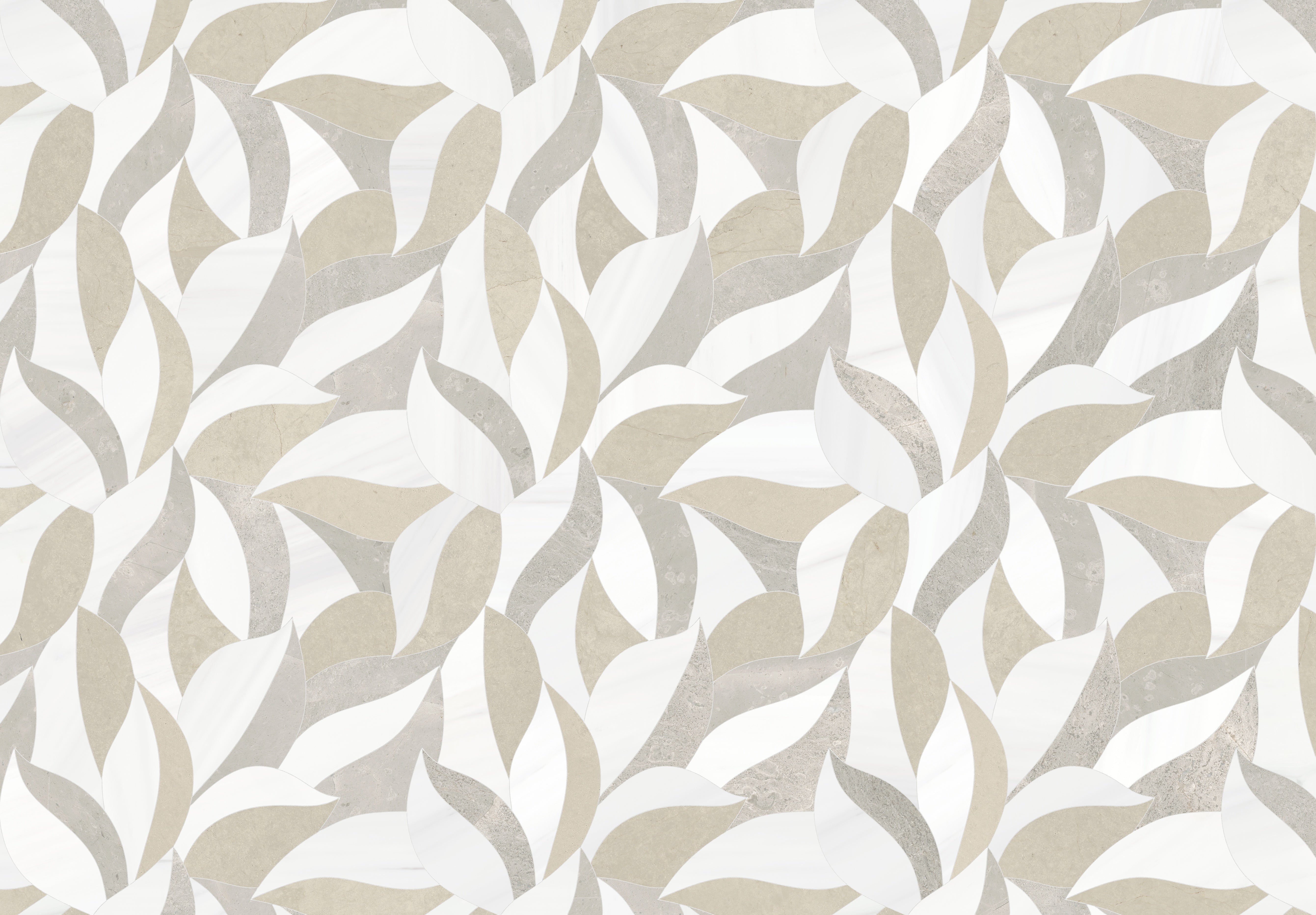 Utopio Clay mixed mosaic by Anatolia, top-down product view, 11 21/32"×11 13/16"×3/8" size. Turkish mixed for floors and walls.