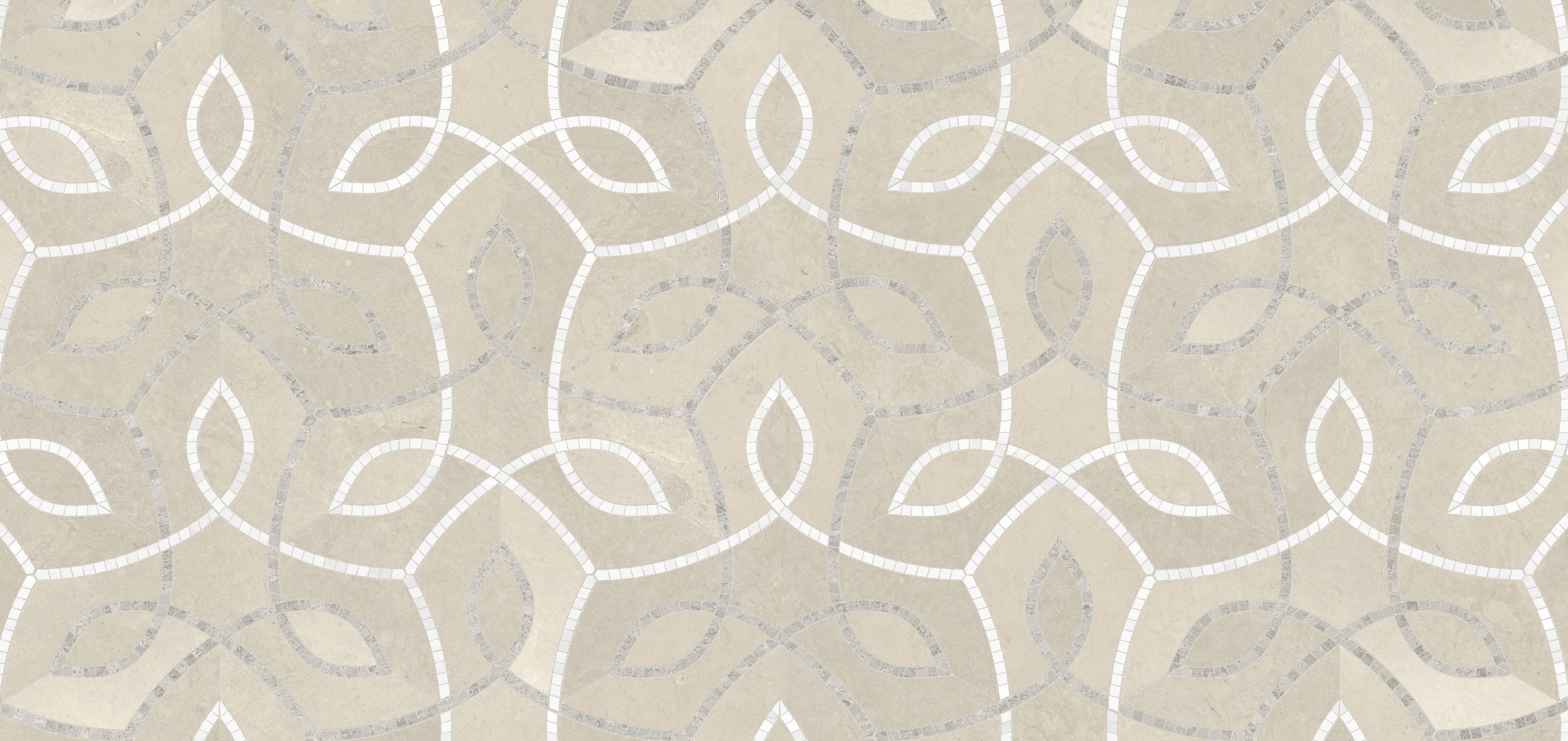 Utopio Clay mixed mosaic by Anatolia, top-down product view, 7 7/8"×13 19/32"×3/8" size. Turkish mixed for floors and walls.