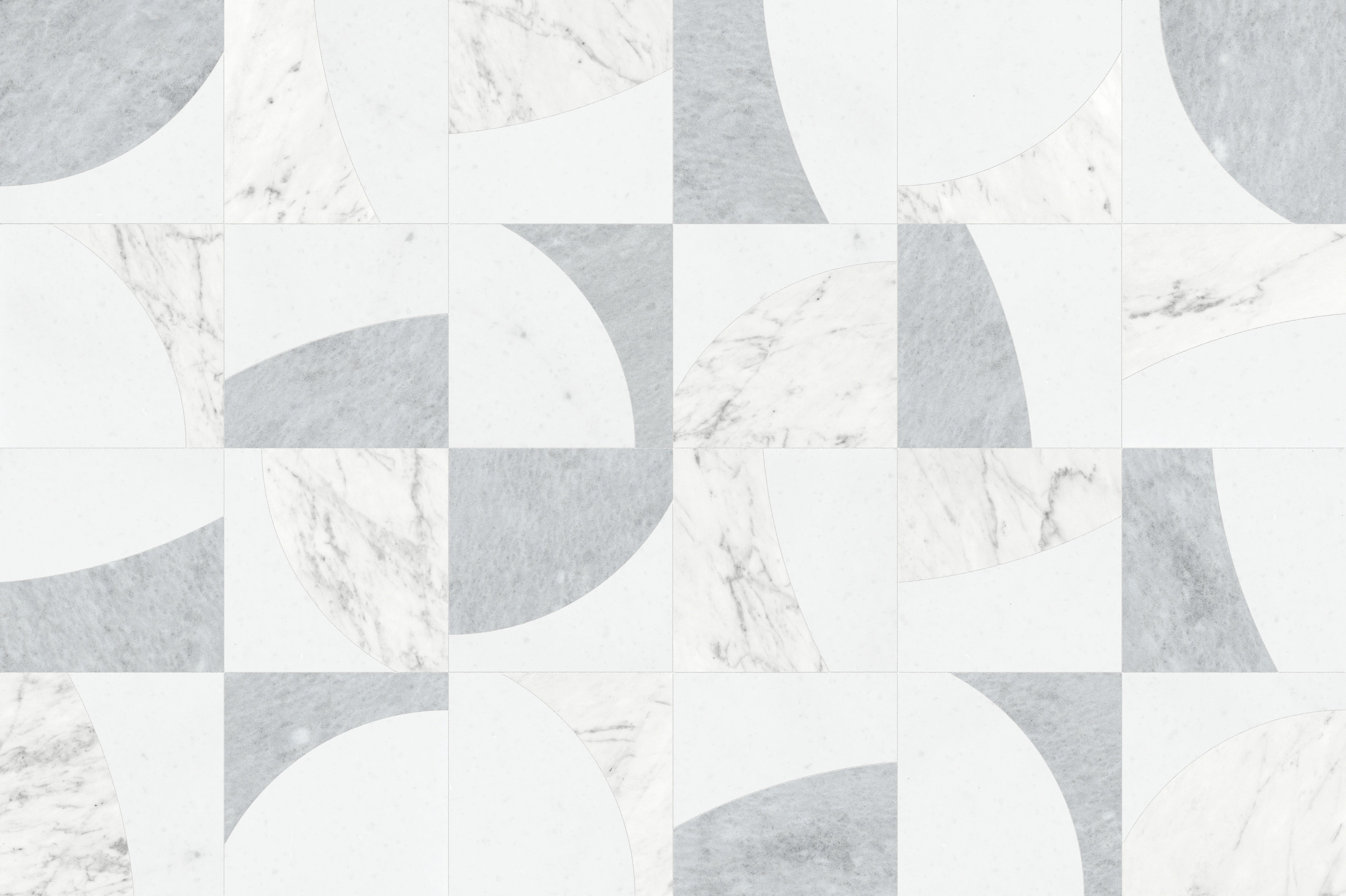 Utopio Dove mixed mosaic by Anatolia, top-down product view, 12"×24 1/32"×3/8" size. Turkish mixed for floors and walls.