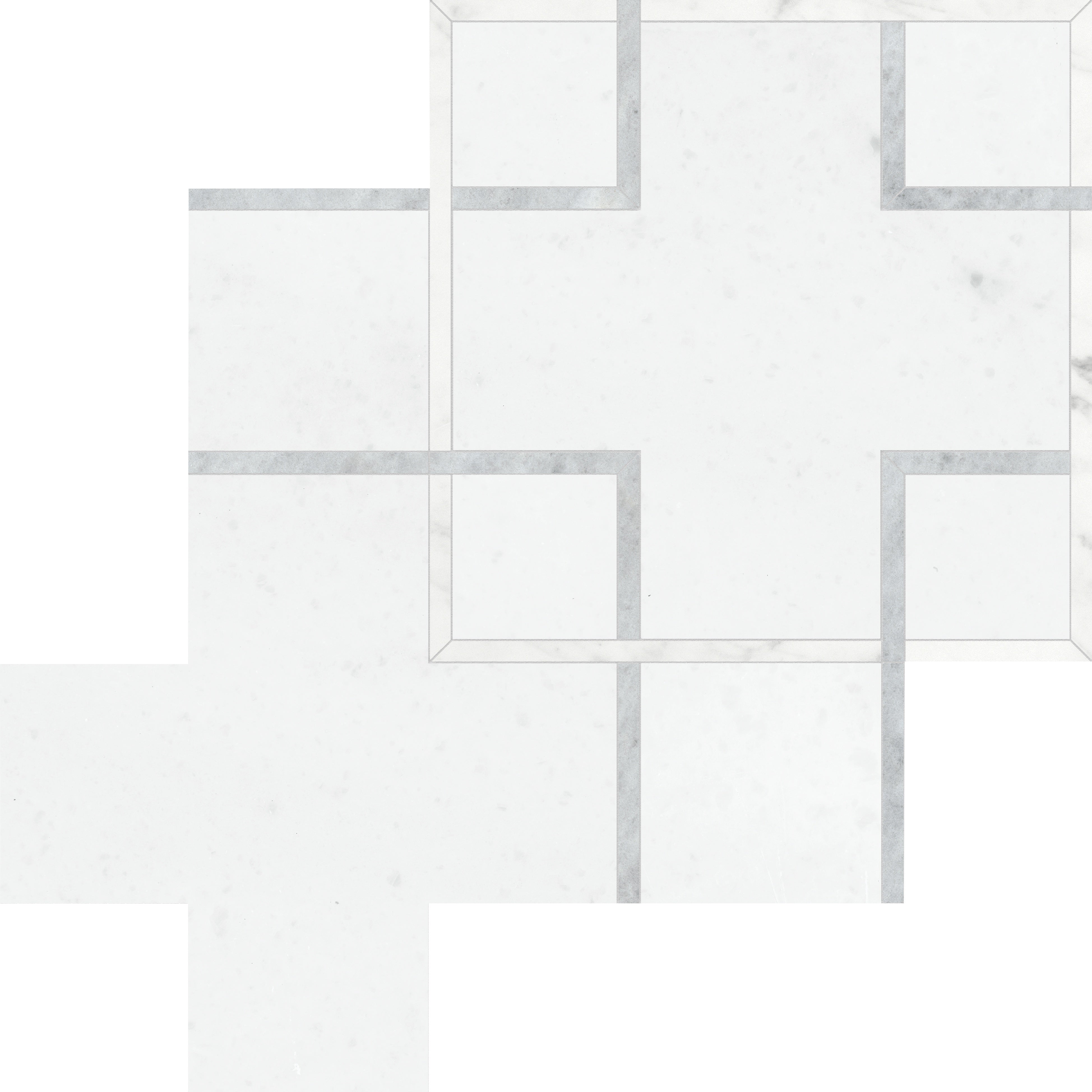 Utopio Dove mixed mosaic by Anatolia, top-down product view, 10 3/4"×10 3/4"×3/8" size. Turkish mixed for floors and walls.