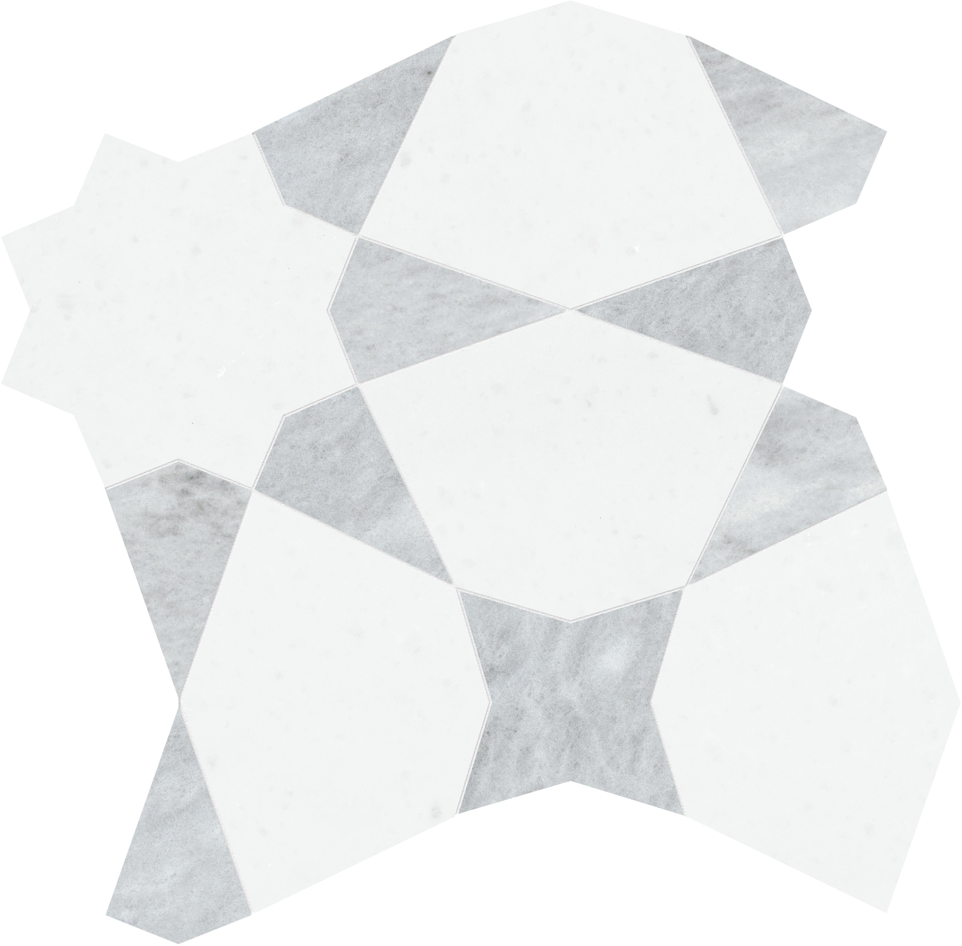 Utopio Fresca mixed mosaic by Anatolia, top-down product view, 8 5/8"×8 21/32"×3/8" size. Turkish mixed for floors and walls.