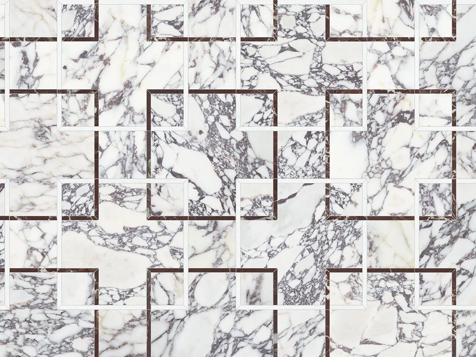 UTOPIO: Schema Orchid Mosaic (10¾"X10¾"X⅜" | Honed)