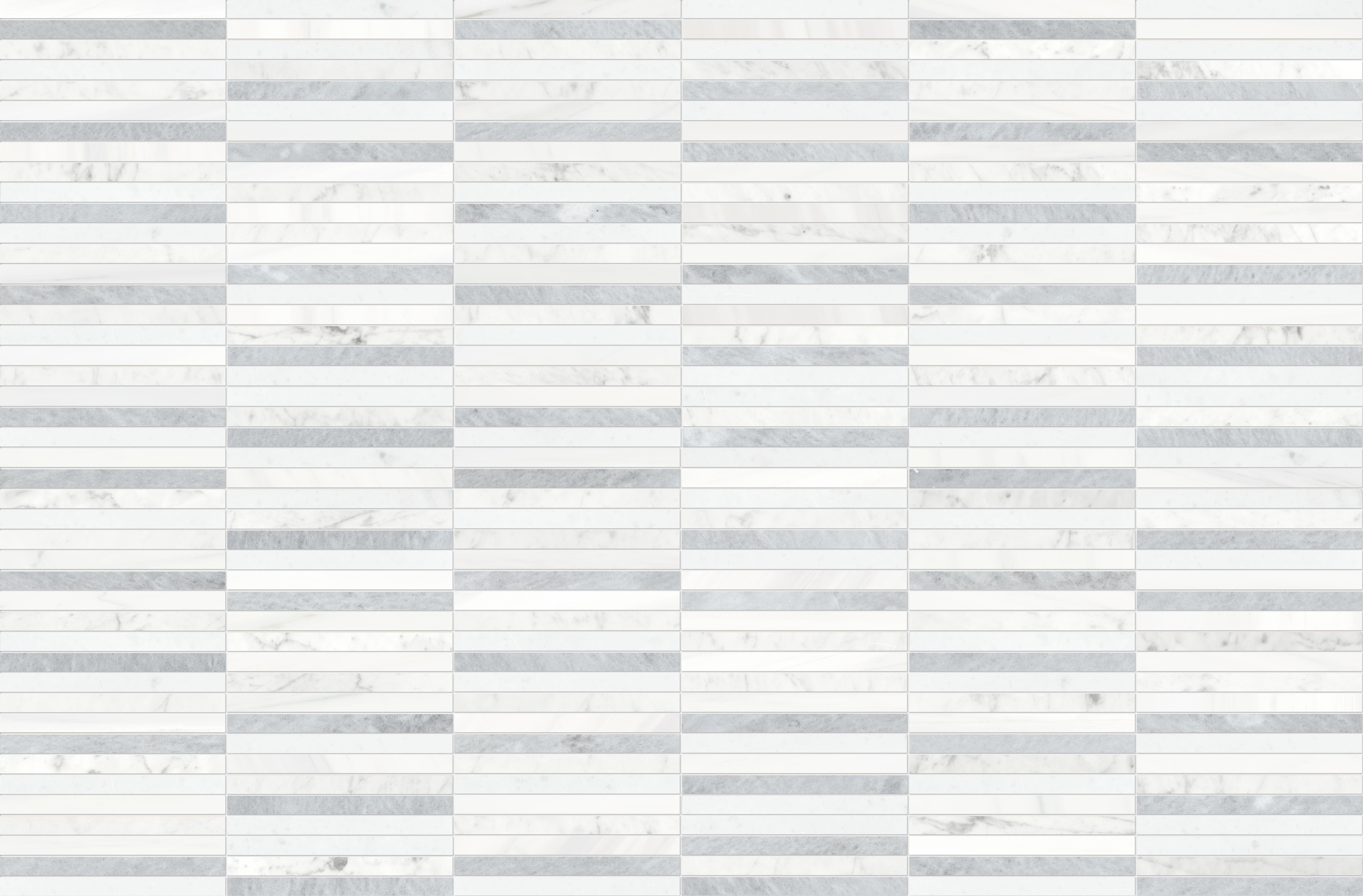 Utopio Polar mixed mosaic by Anatolia, top-down product view, 11 21/32"×11 13/16"×3/8" size. Turkish mixed for floors and walls.