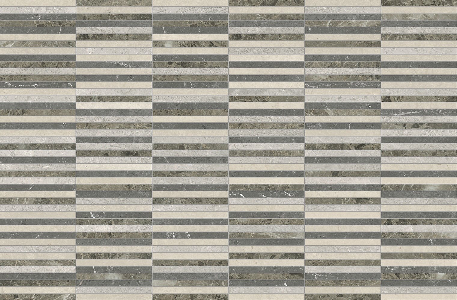 Utopio Terra mixed mosaic by Anatolia, top-down product view, 11 21/32"×11 13/16"×3/8" size. Turkish mixed for floors and walls.