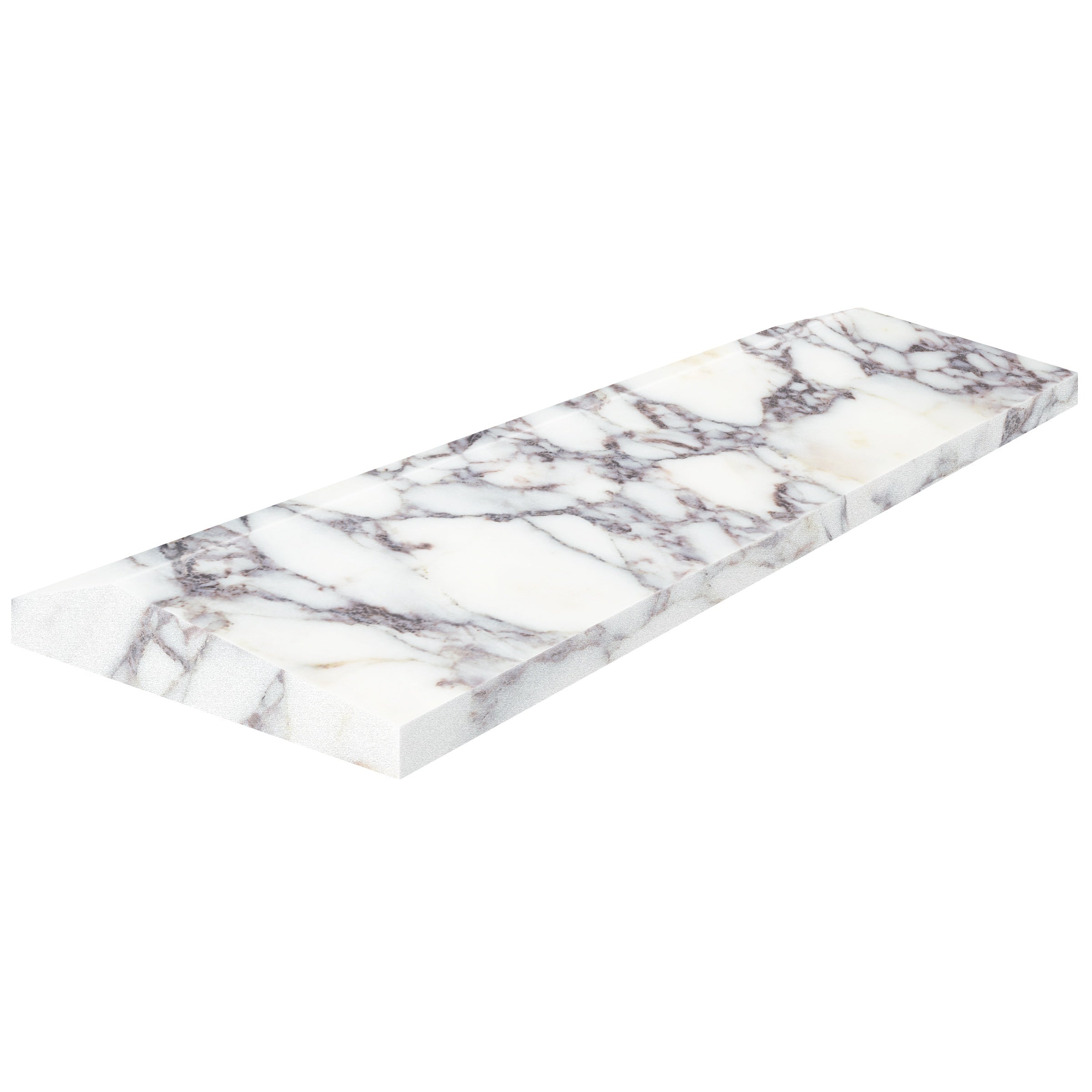 Viola Roccia marble field tile by Anatolia, top-down product view, 4"×12"×3/4" size. Turkish marble for floors and walls.