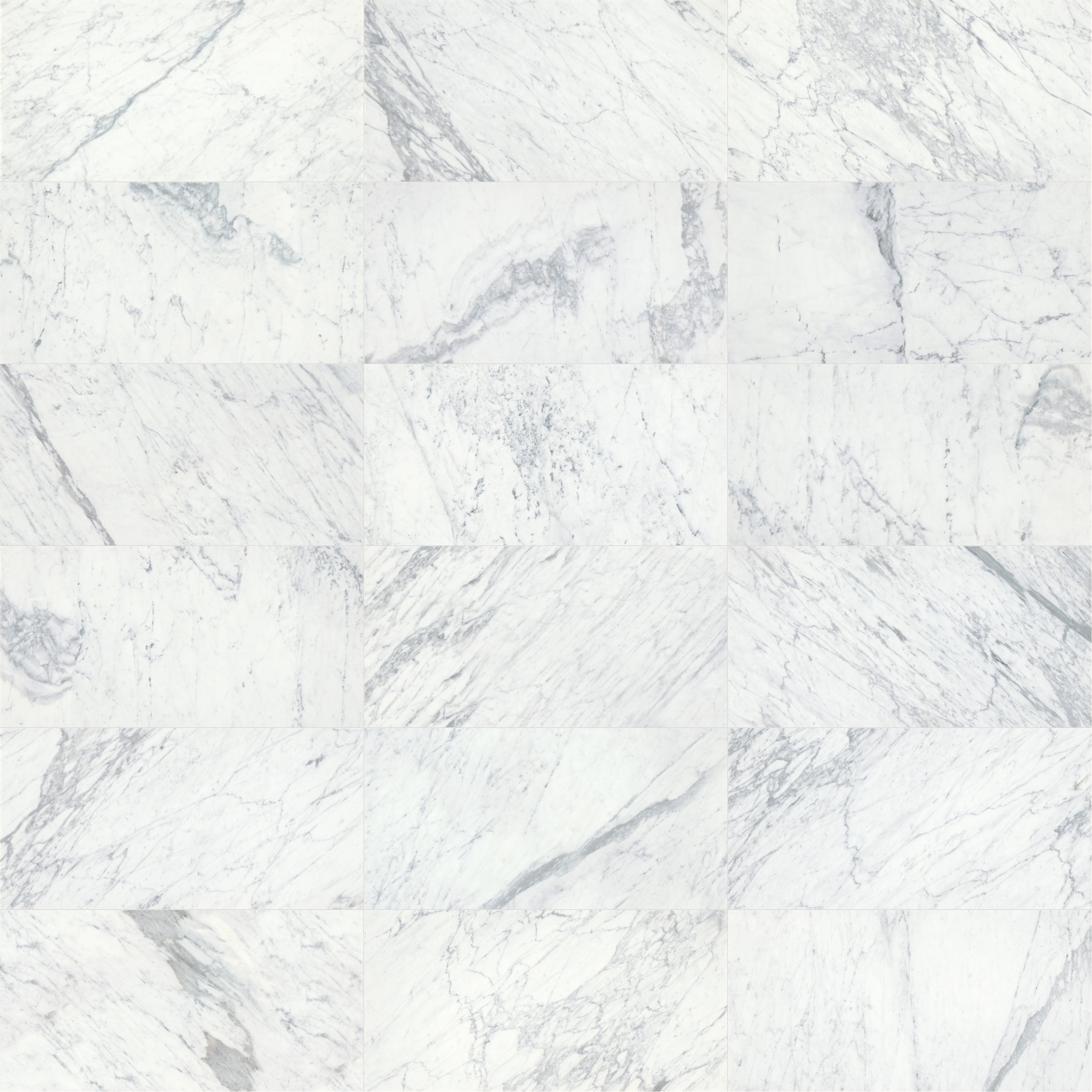 Virtue Bianco marble trim by Anatolia, top-down product view, 1/2"×12"×5/8" size. Turkish marble for floors and walls.