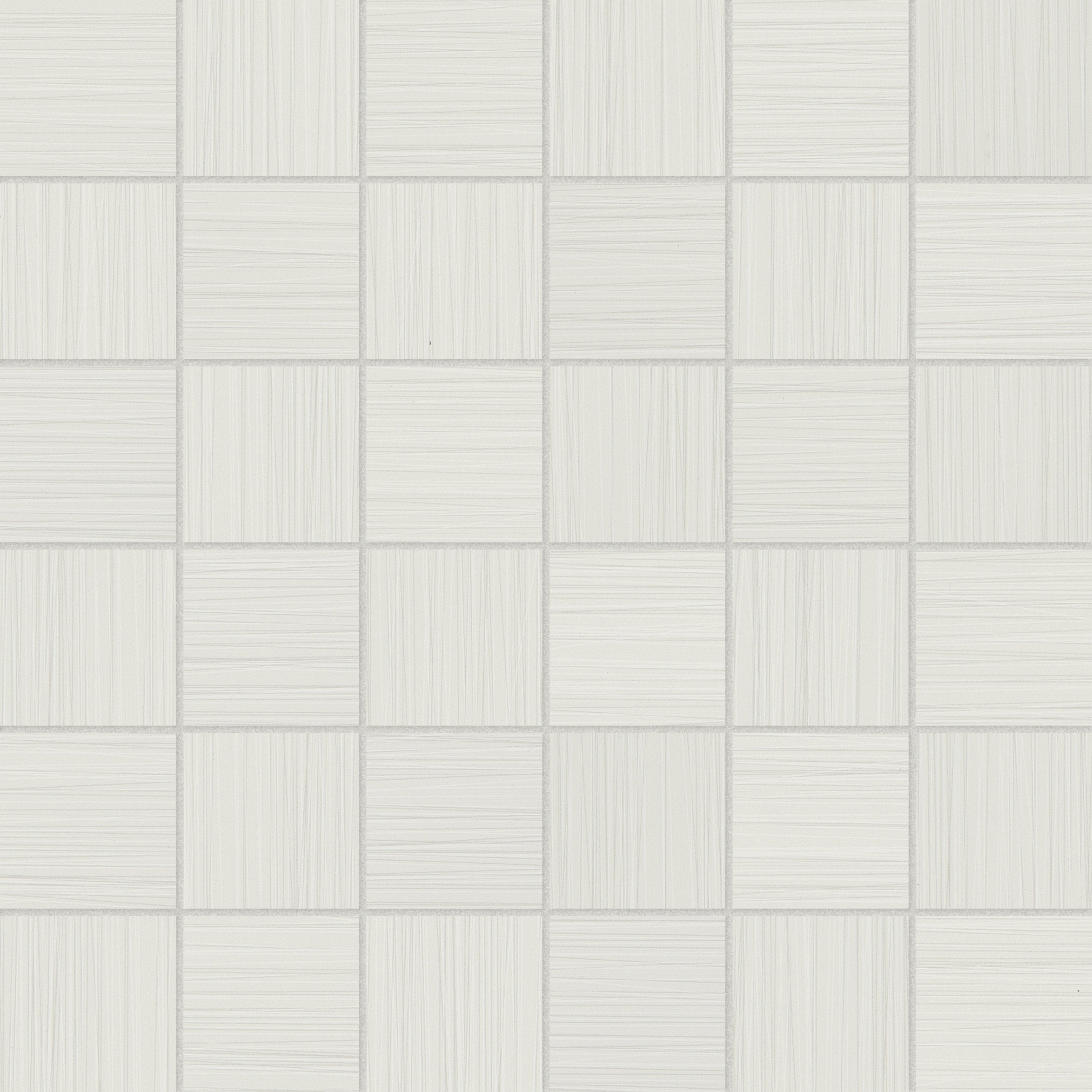 Zera Annex Bianco porcelain mosaic by Anatolia, top-down product view, 11 23/32"×11 23/32"×11/32" size. Malaysian porcelain for floors and walls.