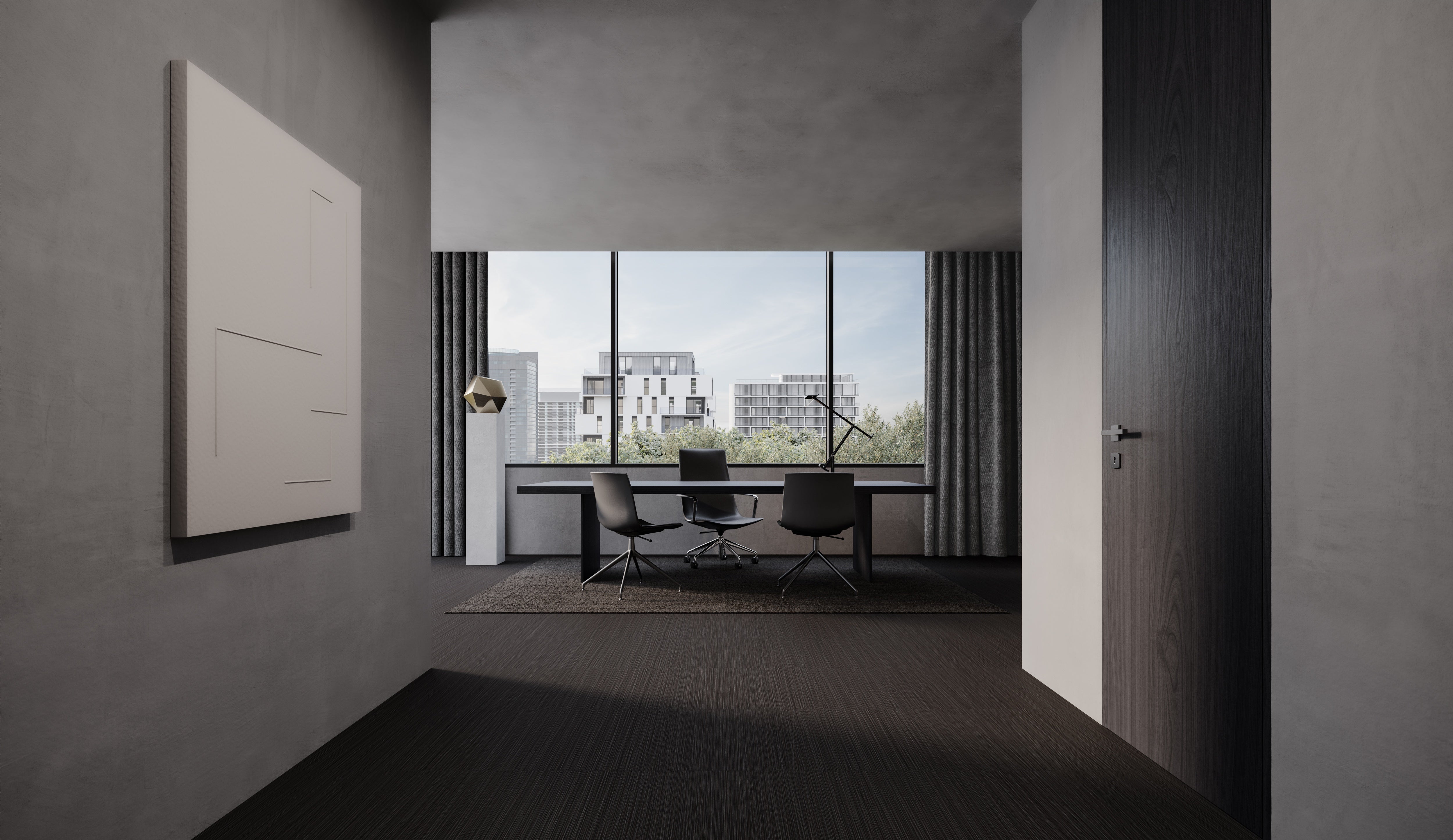 Zera Annex Carbon porcelain trim by Anatolia, top-down product view, 3"×24"×11/32" size. Malaysian porcelain for floors and walls.