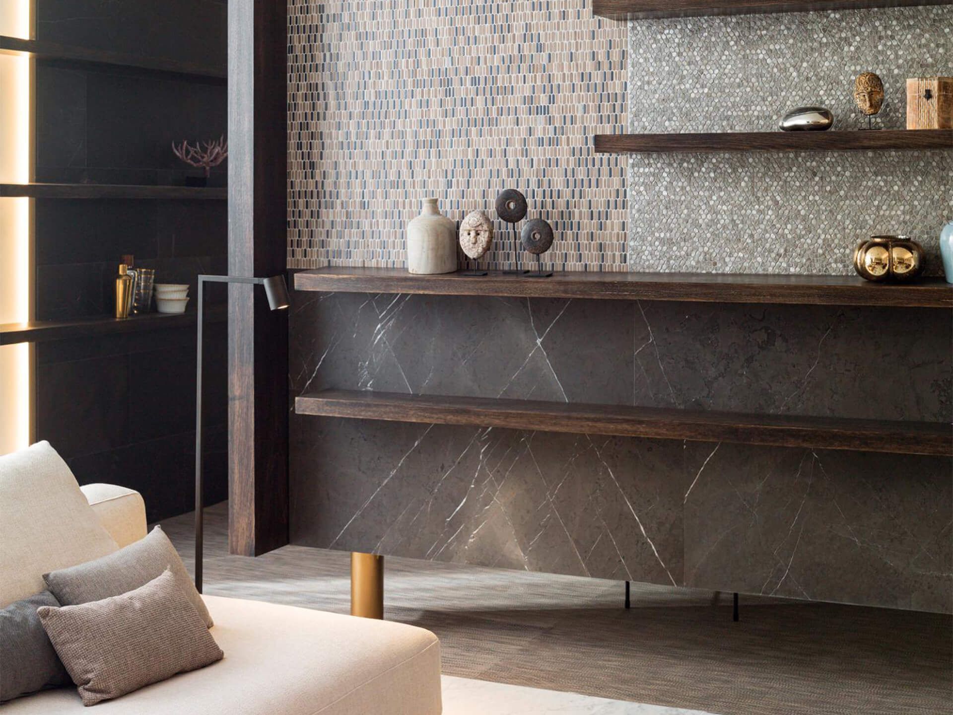 Gravity Metal Hexagon Mosaic (12x12x4-mm | gloss)