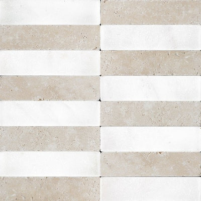 Thassos White & Ivory Premium Checkerboard – Marble and Travertine collection