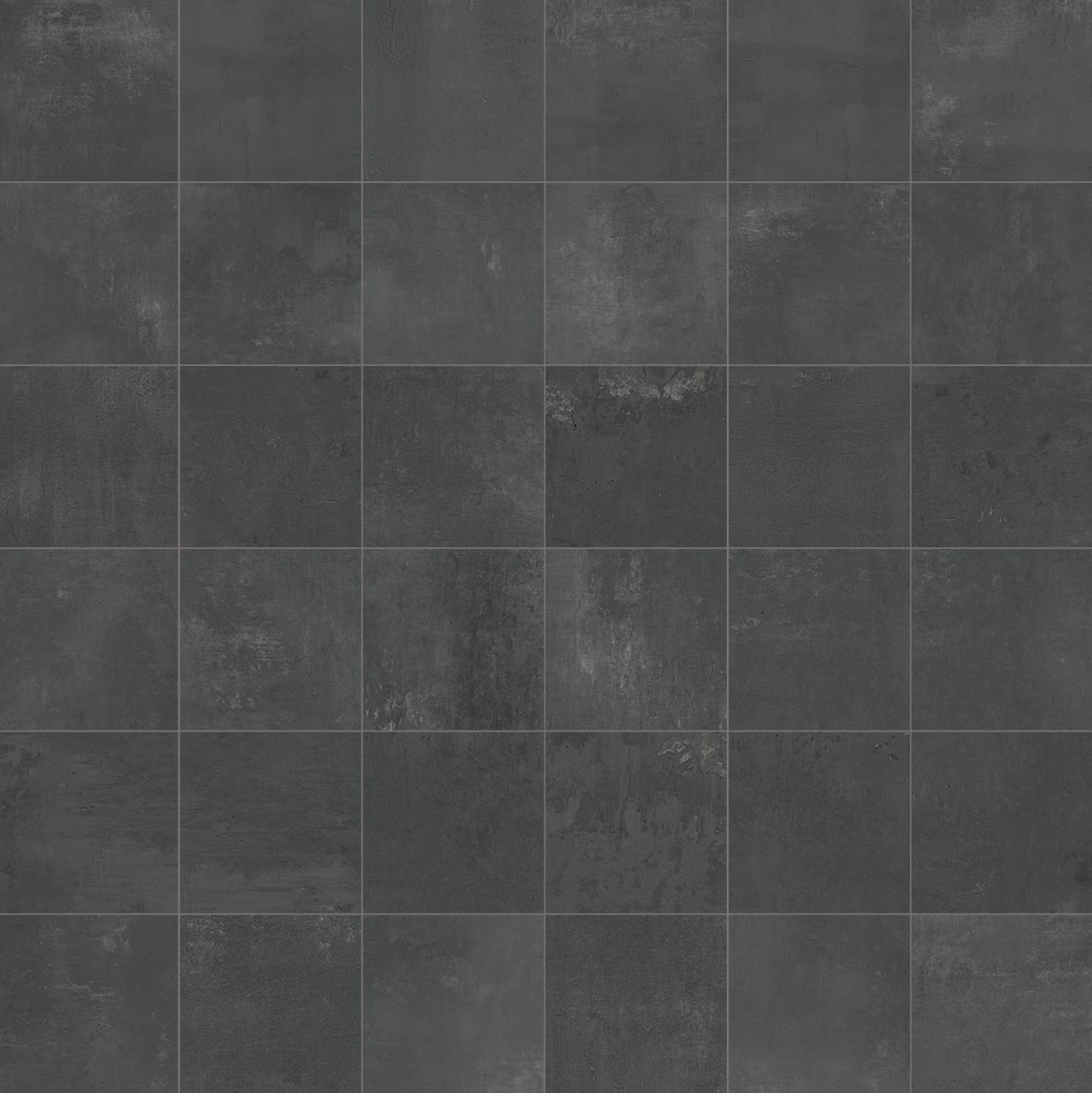 Seattle Black porcelain mosaic, top-down product view, 12"×12"×5/16" size. Premium porcelain for floors and walls.