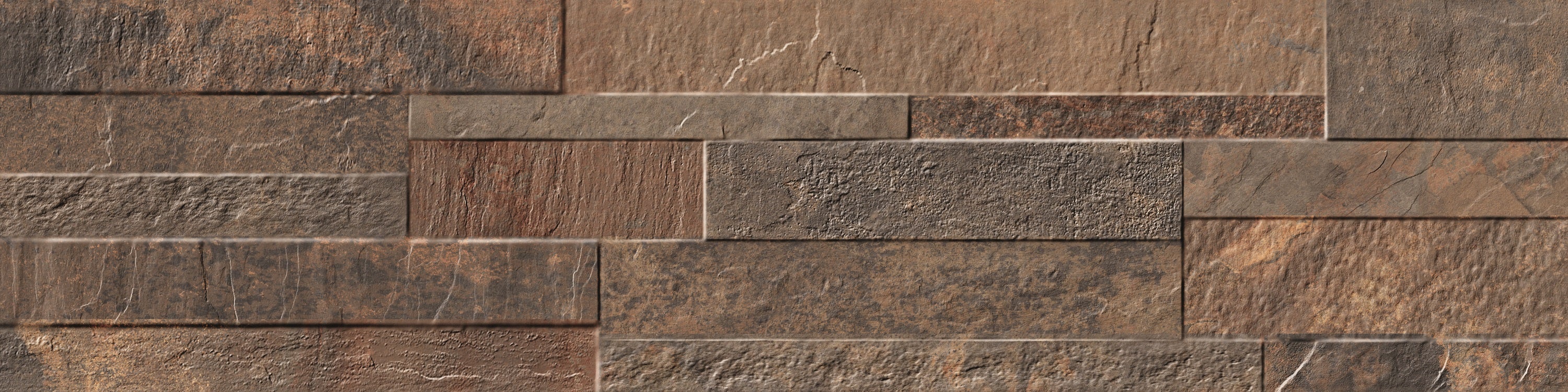 VENEER WORLD PRO LEDGESTONE CANYON Summer porcelain wall veneer, top-down product view, 6"×24"×11/32" size. Premium porcelain for floors and walls.