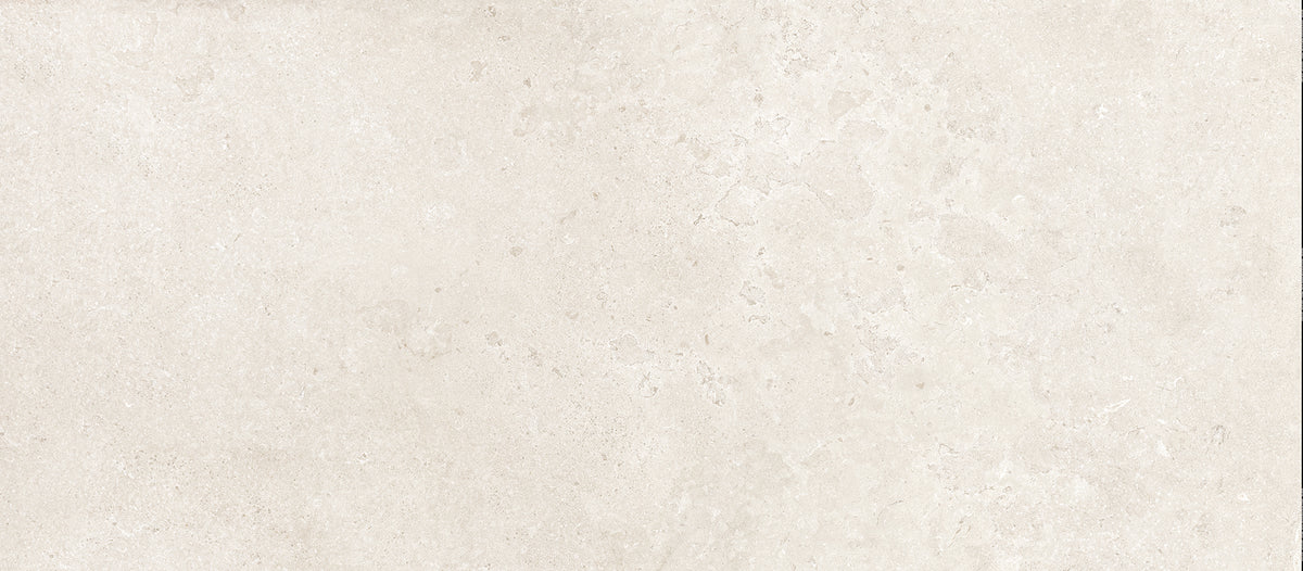 Unique Bourgogne Blanc porcelain field tile by Emil, tecnica finish, 23 5/8"x47 1/4"x9-mm size. Premium Italian porcelain for floors and walls.