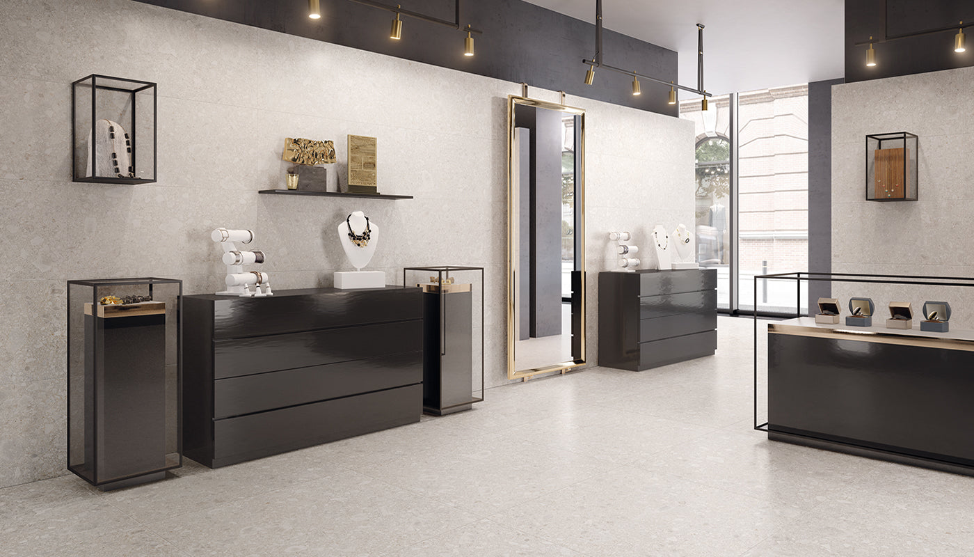 Lombarda BIANCO porcelain mosaic tile by Emil, lappato finish, 12"x24" size. Premium Italian porcelain for floors and walls.