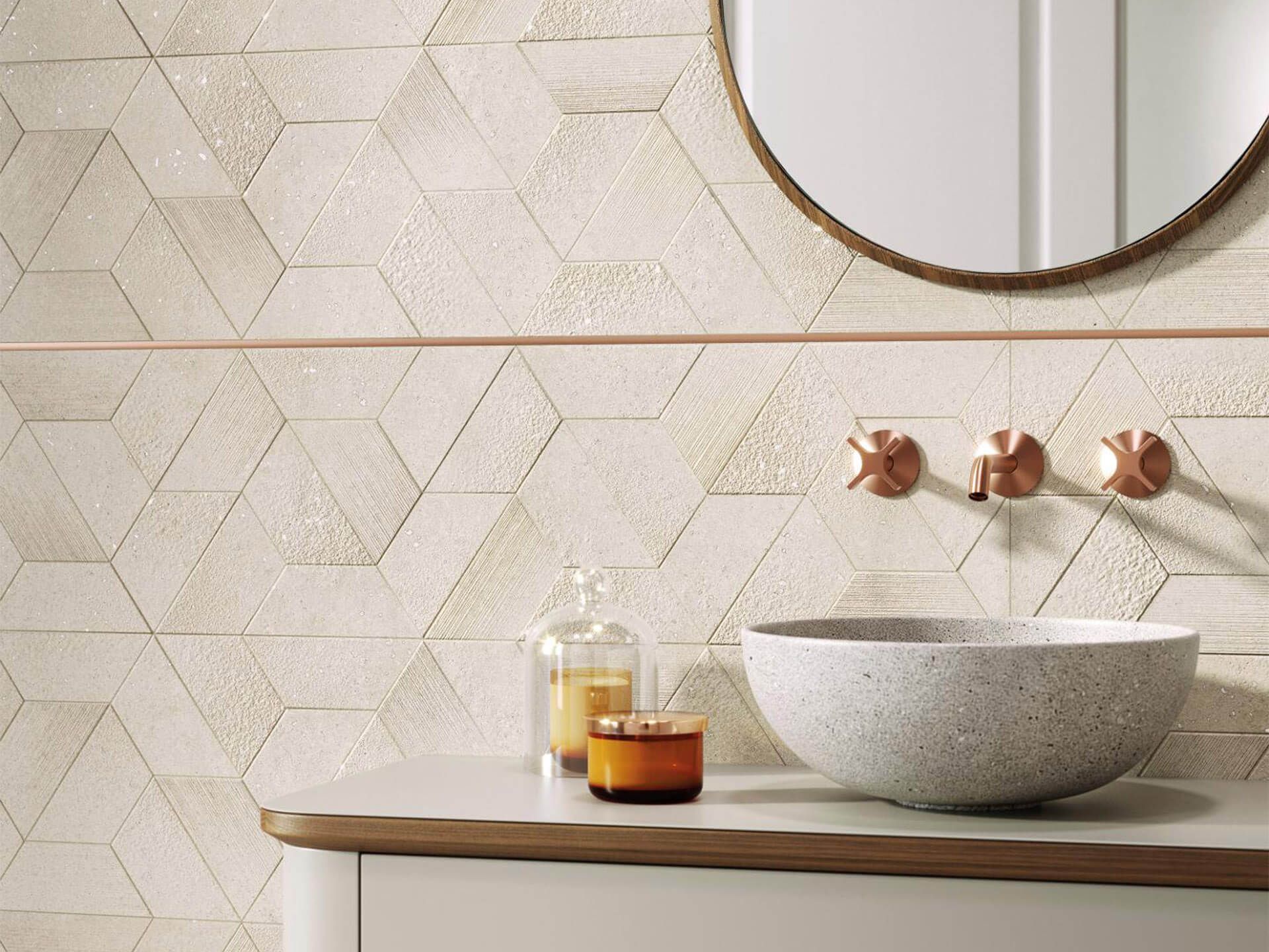 Terra Bone Deco Wall Tile (23x59x12.5-mm | matt)