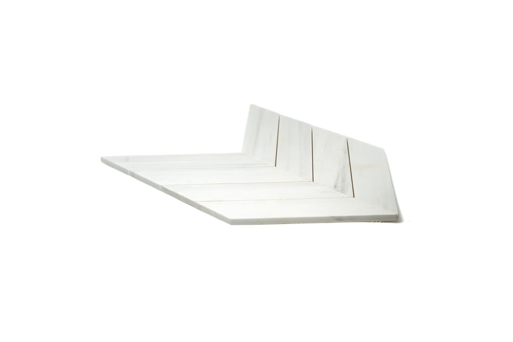 Snow White Bosphorus Limestone Mosaic (13 7/16"×13 7/16"×3/8" | honed | straight cut)