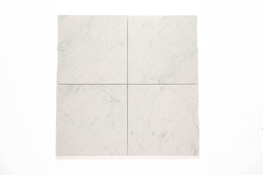 Bianco Carrara marble trim, product image 2, 1"×3/4"×3/4" size. Premium marble for floors and walls.